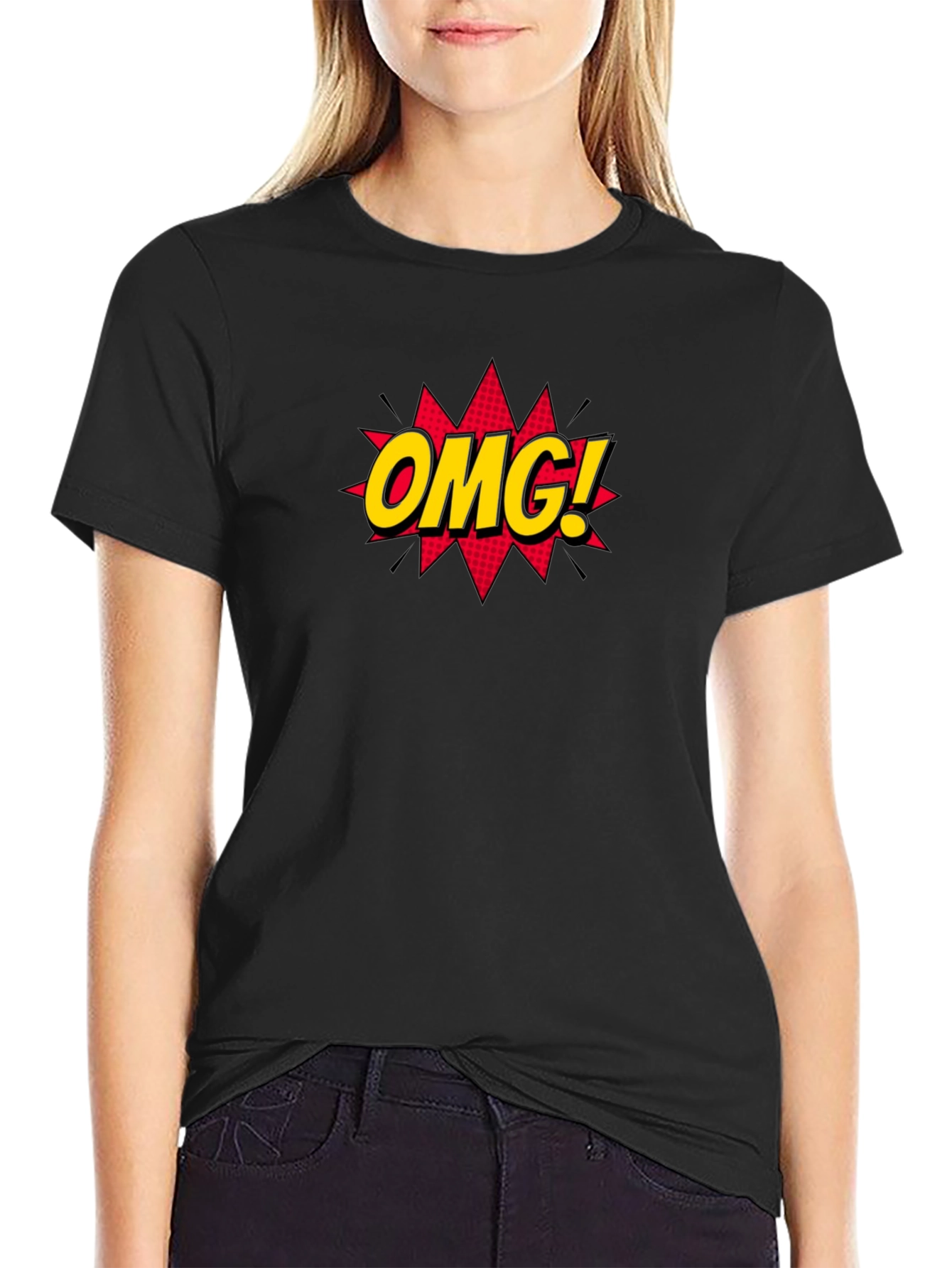 OMG! Graphic Tee - Stylish Black Cotton T-Shirt - 2