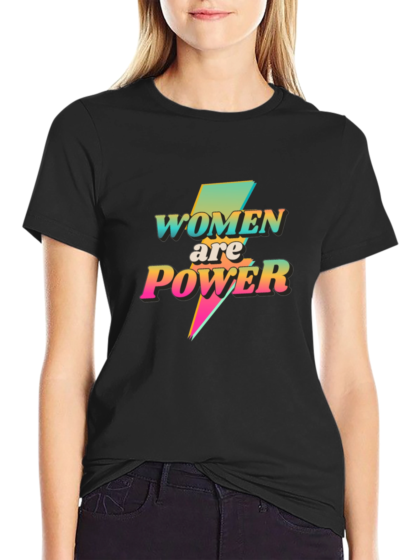 Women are Power Graphic Tee - Black T-Shirt - 2