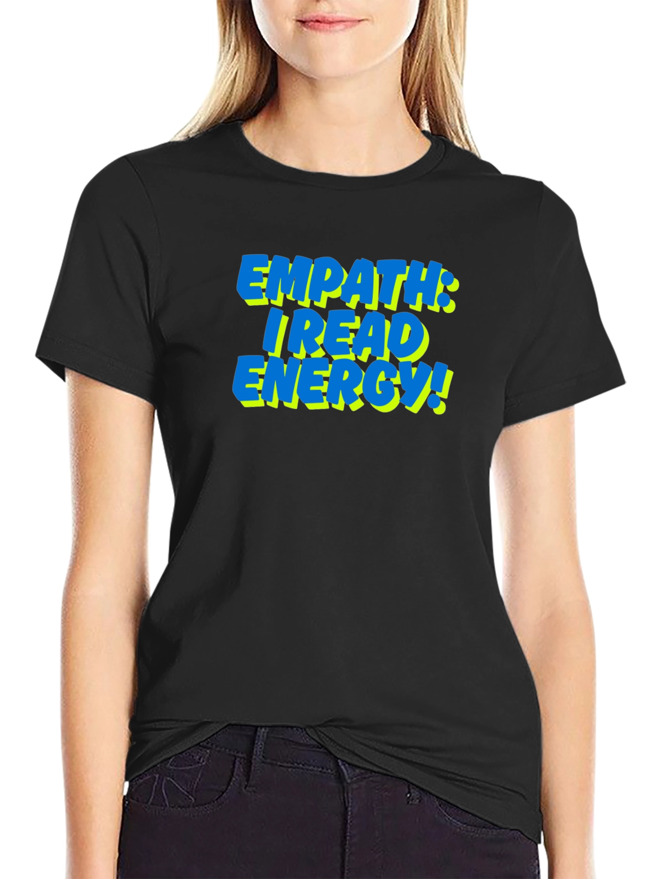 Black Empath Energy Reading T-Shirt view 2