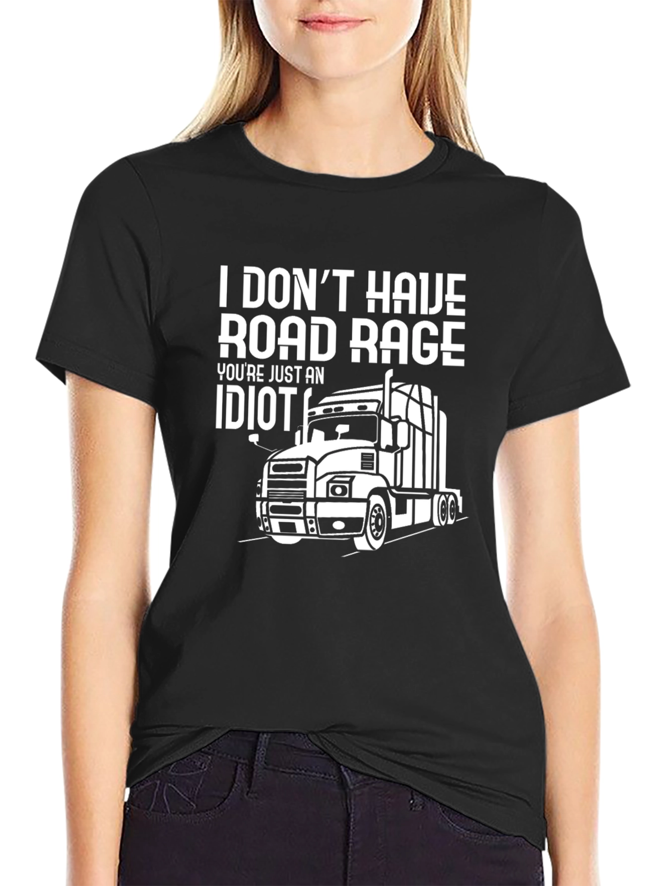Black Road Rage Trucker T-Shirt - Funny Driver Tee view 2
