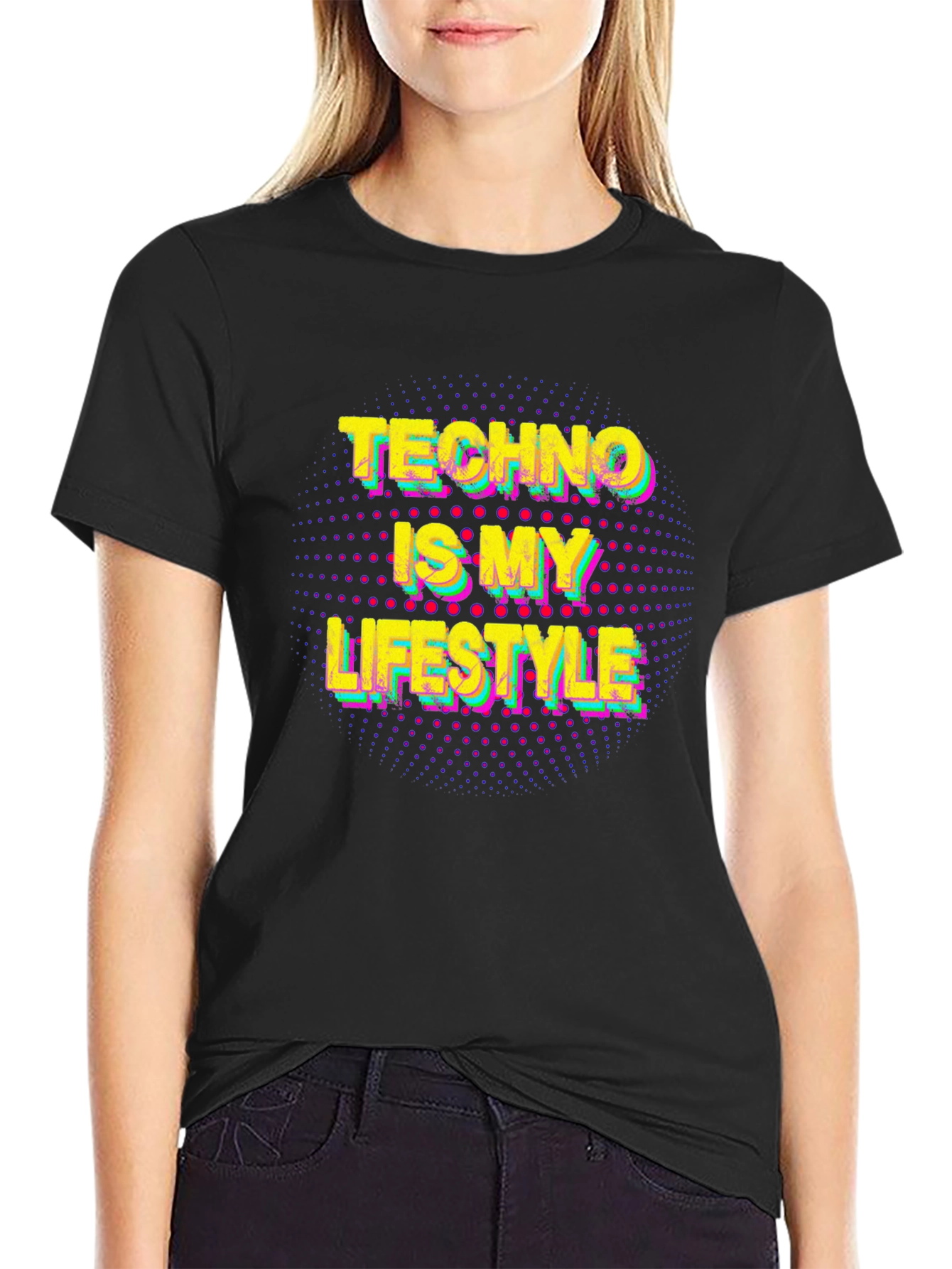 Black Techno Is My Lifestyle T-Shirt - Music Lover Tee view 2