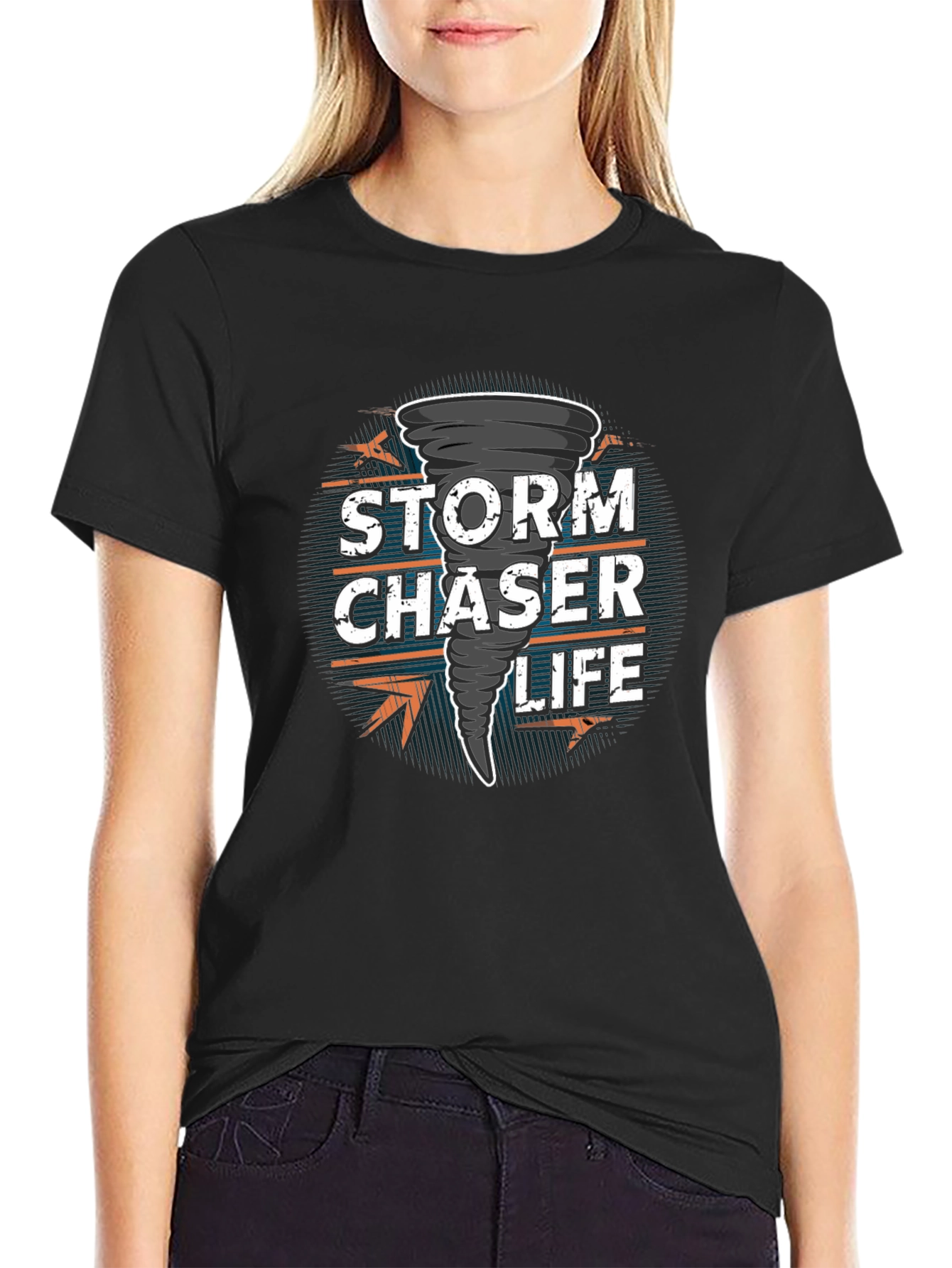 Black Storm Chaser Life Graphic Tee - Black view 2