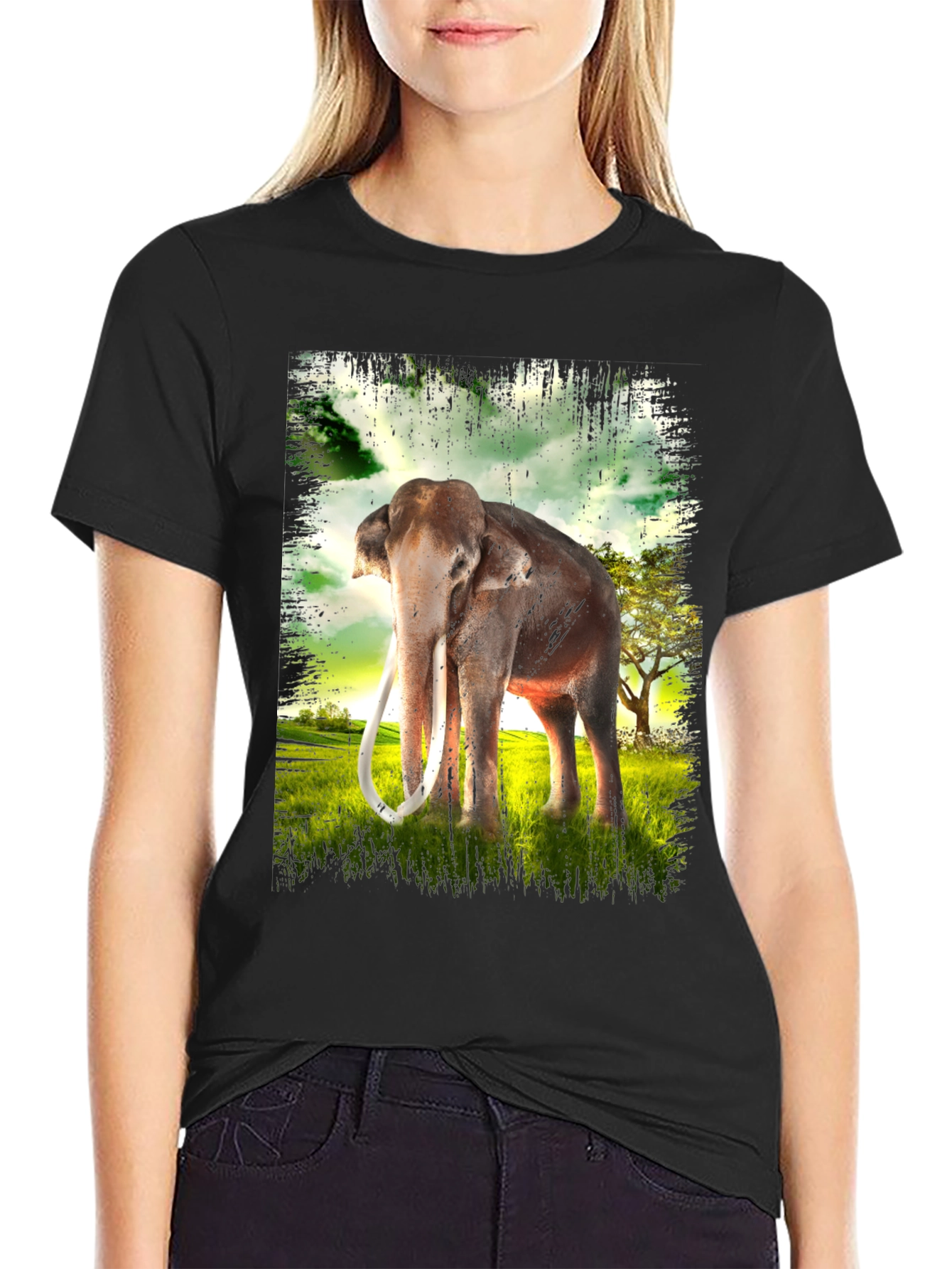 Black Elephant Graphic T-Shirt view 2