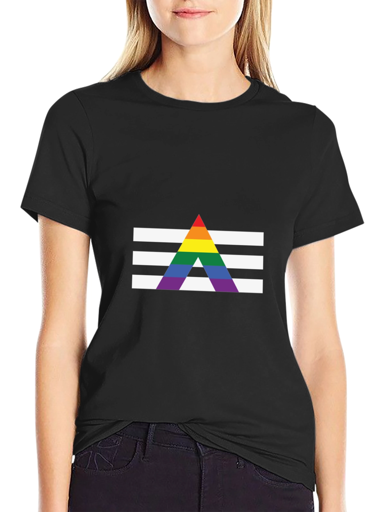 Black Pride Straight Ally T-Shirt - Stylish LGBTQ+ Support view 2