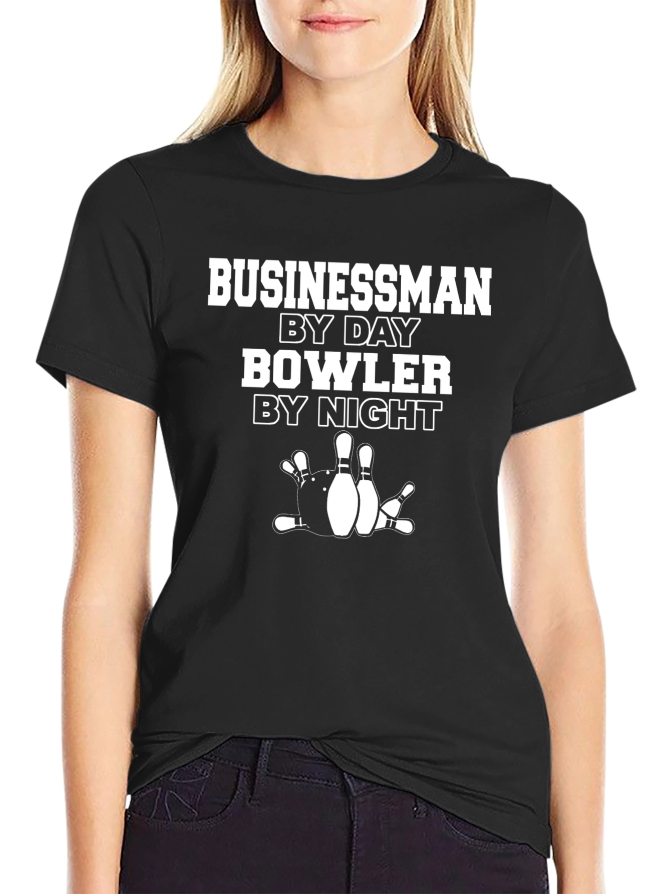 Black Businessman Bowler T-Shirt view 2