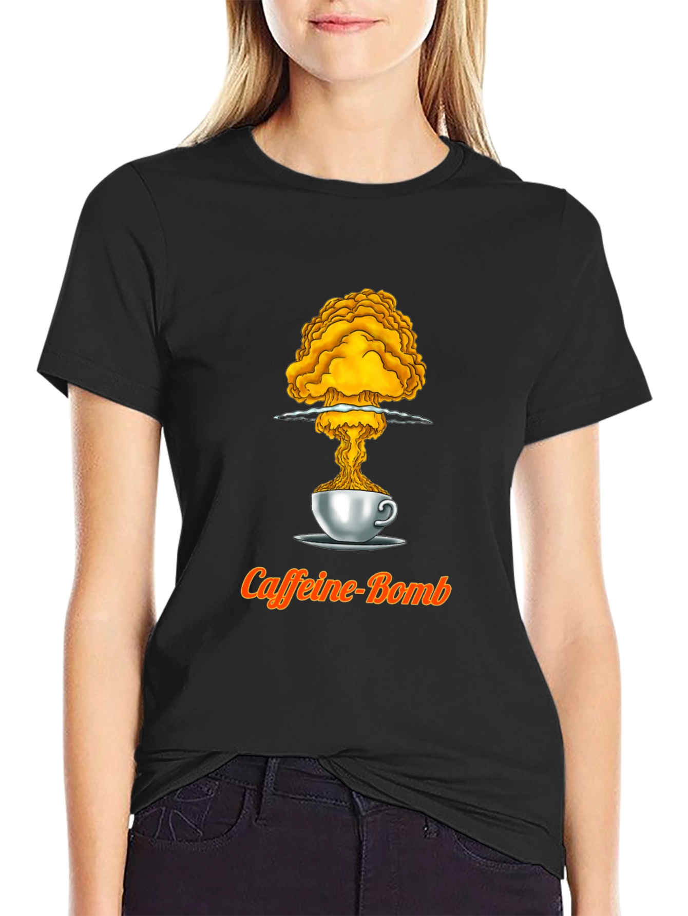 Black Caffeine Bomb T-Shirt - Explosive Energy view 2