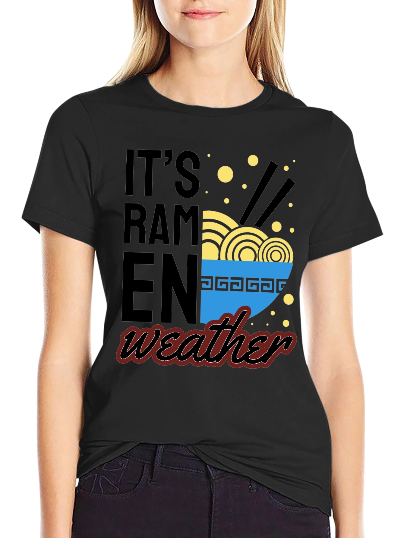Black It's Ramen Weather Graphic Tee view 2