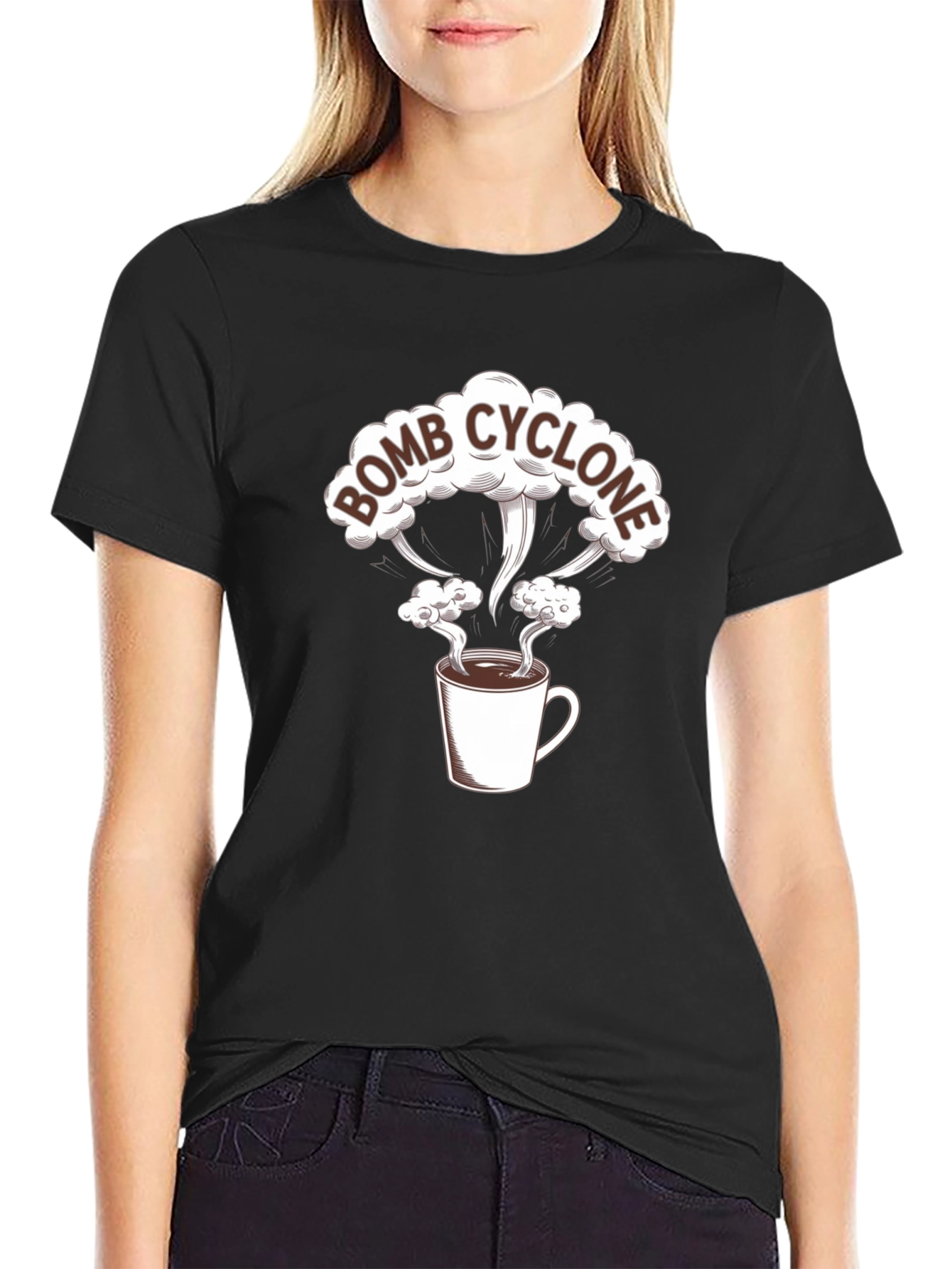 Black Bomb Cyclone Coffee Graphic T-Shirt view 2