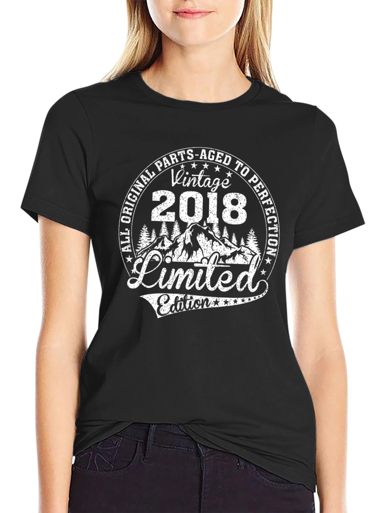 Black Vintage 2018 Limited Edition T-Shirt view 2
