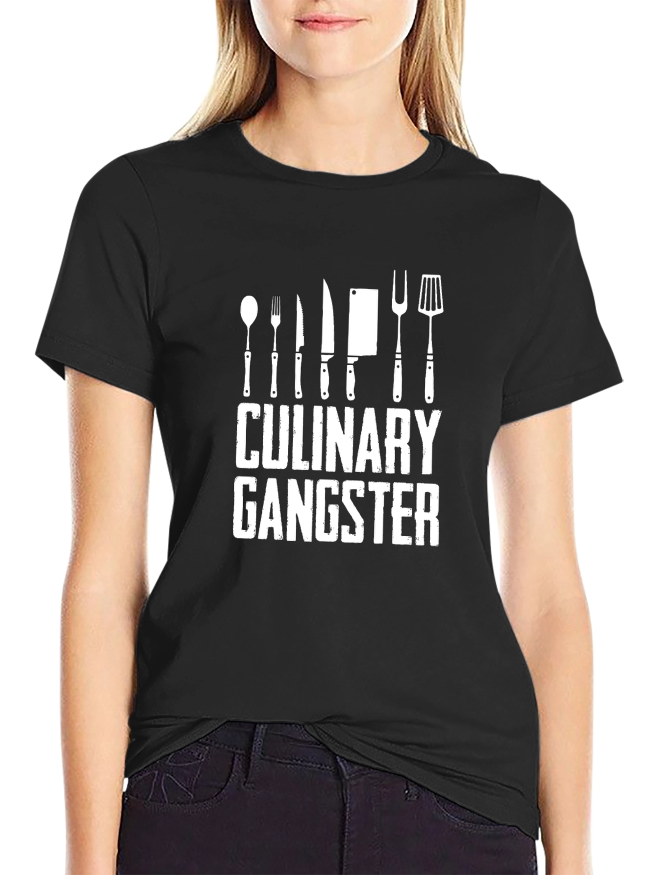 Black Culinary Gangster Black T-Shirt view 2