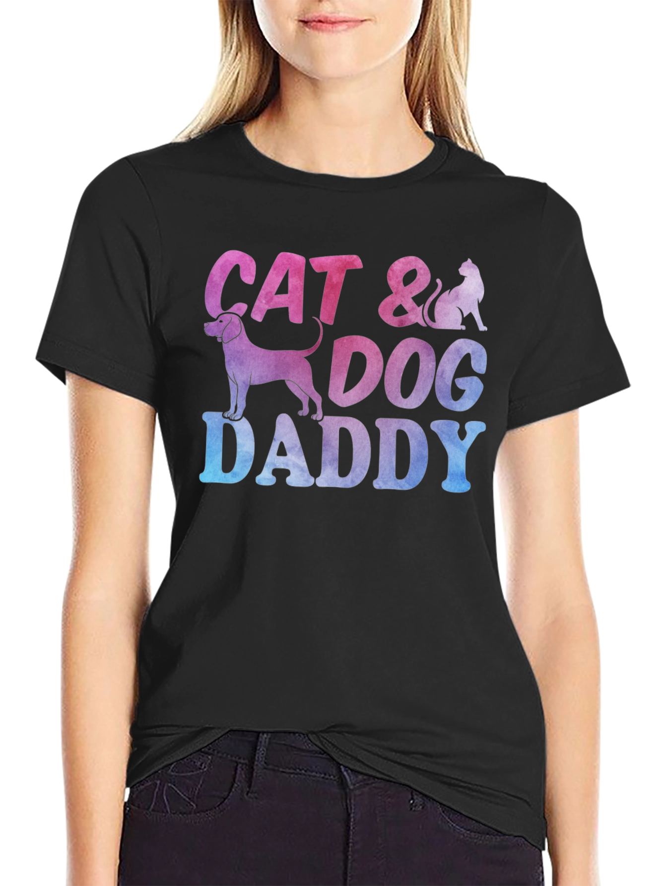 Cat & Dog Daddy Graphic Tee - Pet Lover Shirt - 2