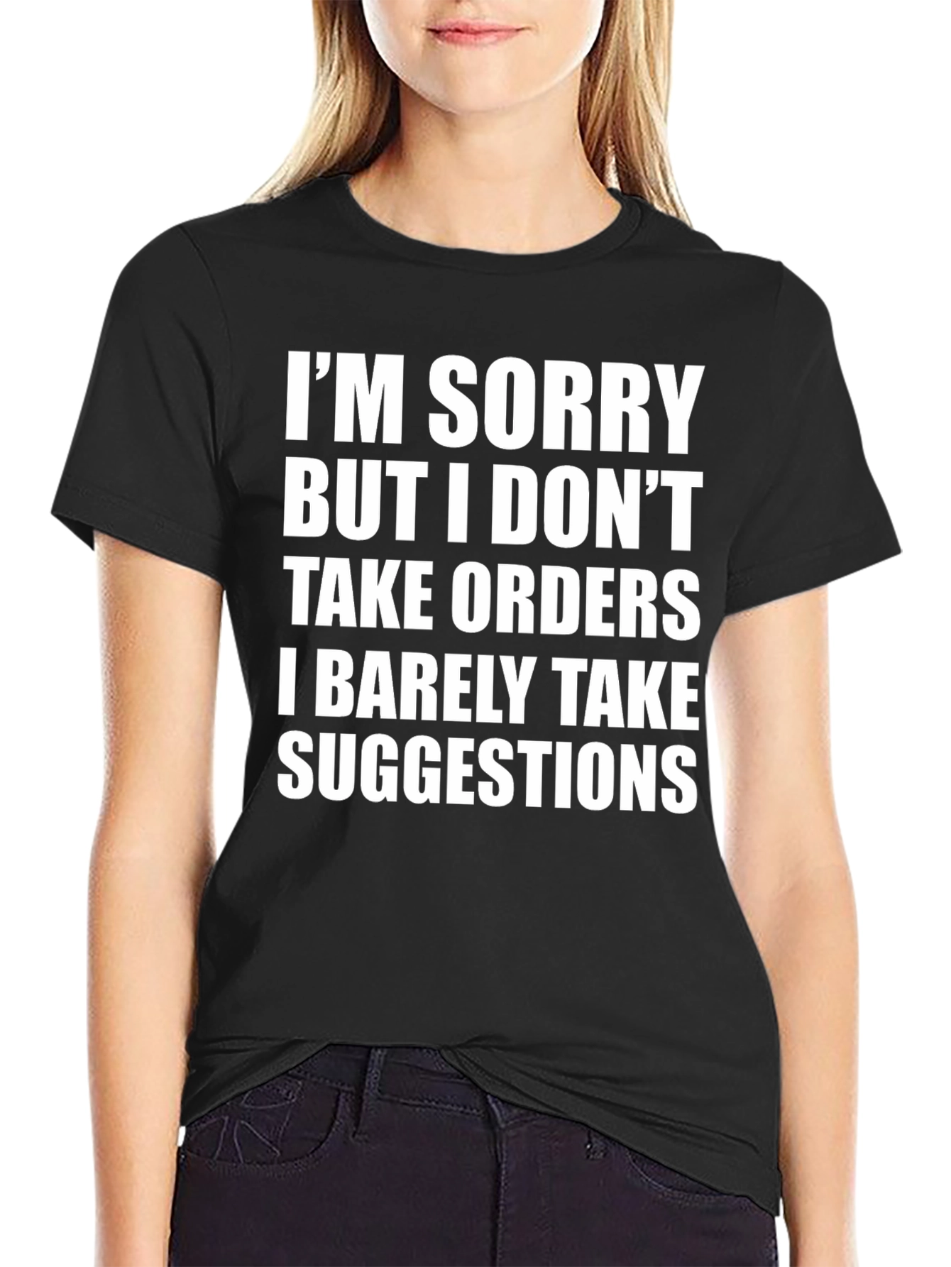 Black Funny Sarcastic Statement T-Shirt view 2