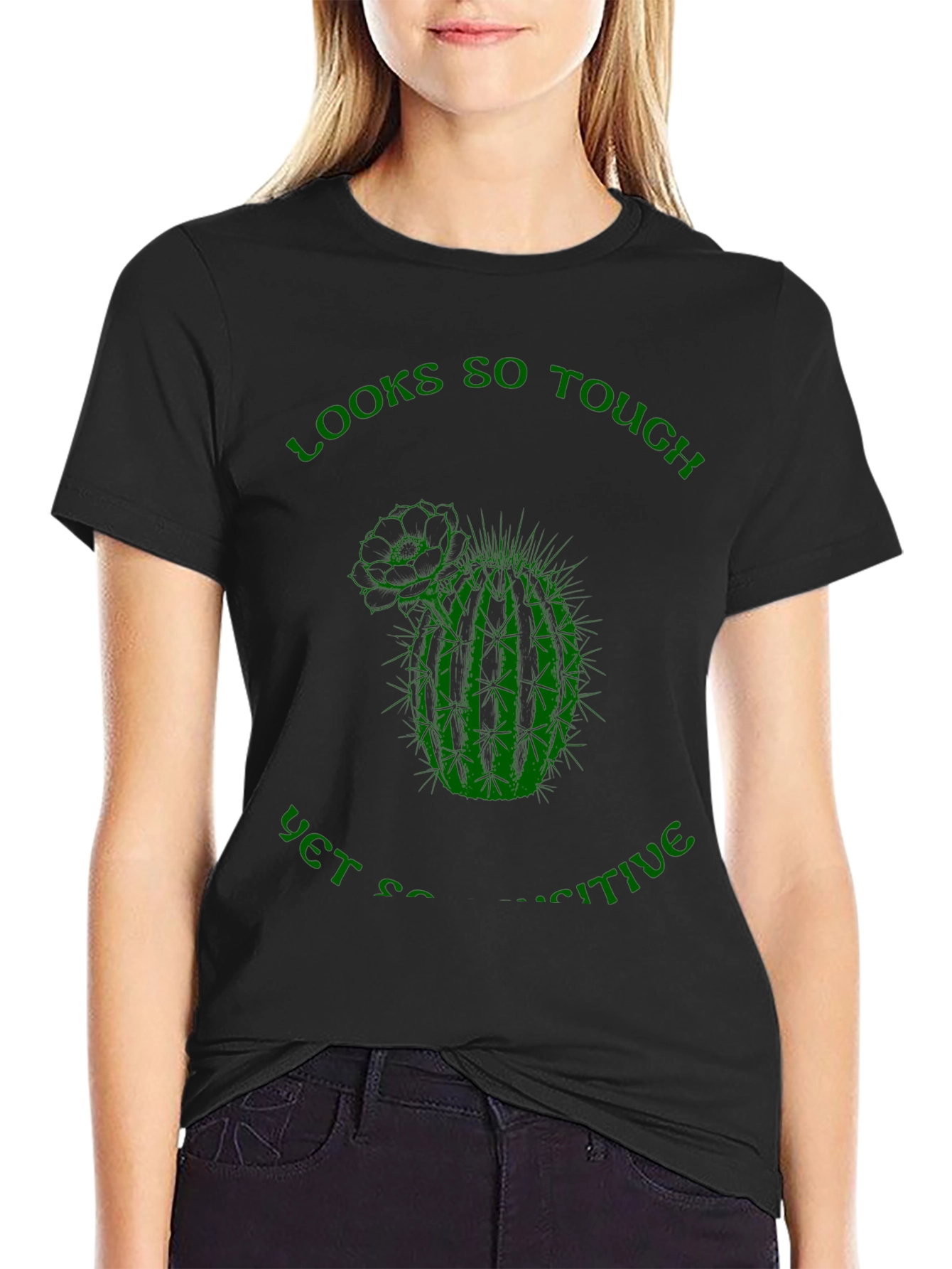 Black Looks So Tough Cactus T-Shirt view 2