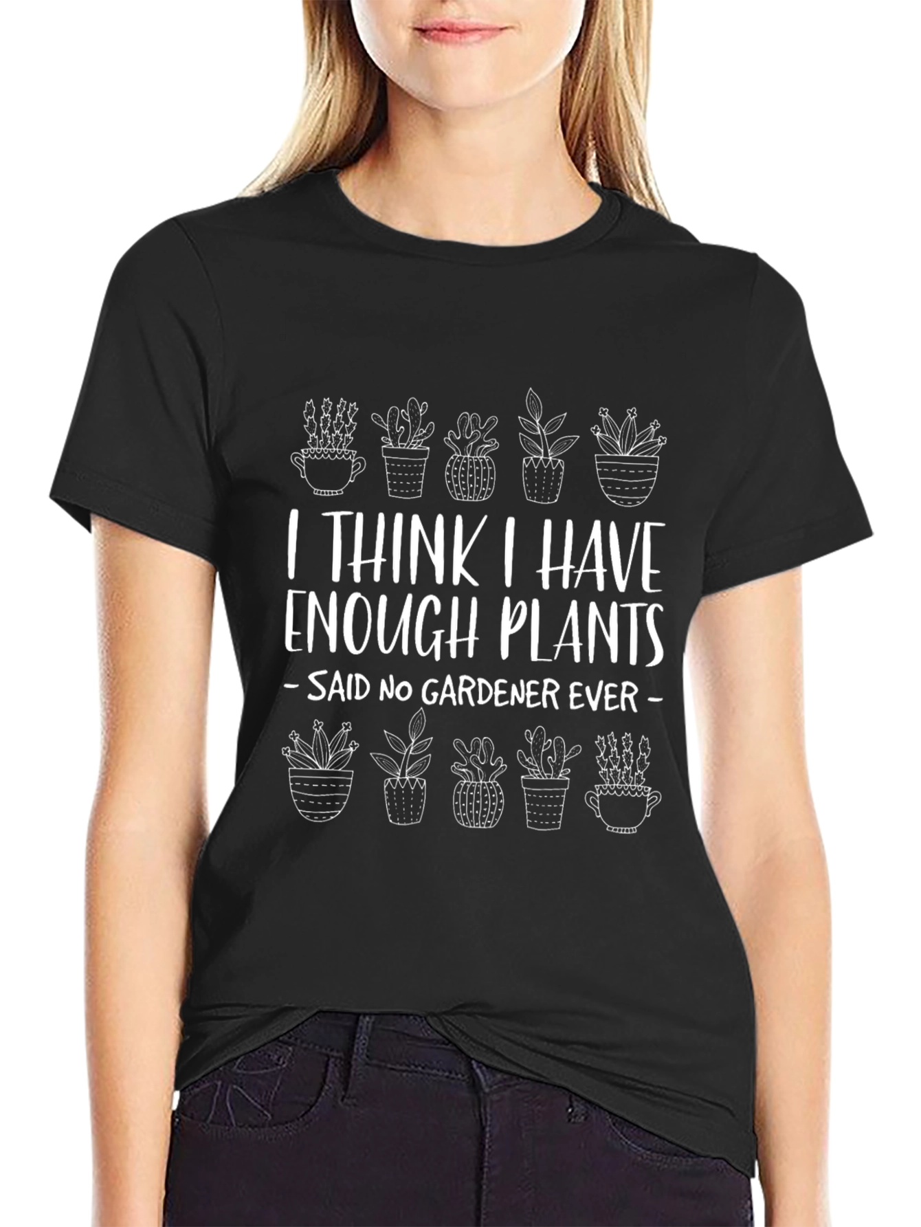 Black Funny Gardener T-Shirt Plant Lover Gift view 2