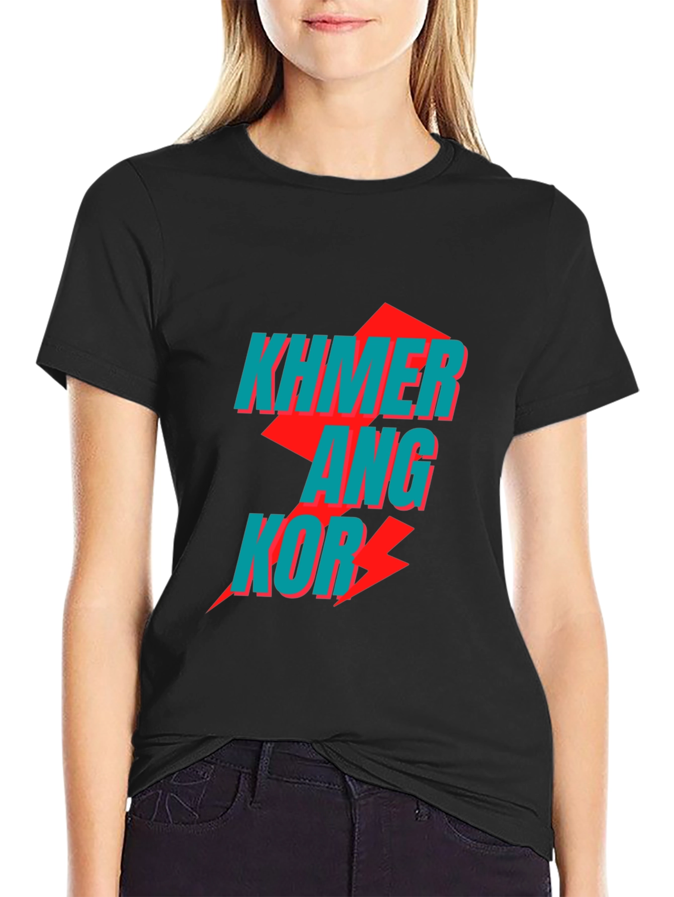 Black Khmer Angkor T-Shirt - Bold Graphic Tee view 2