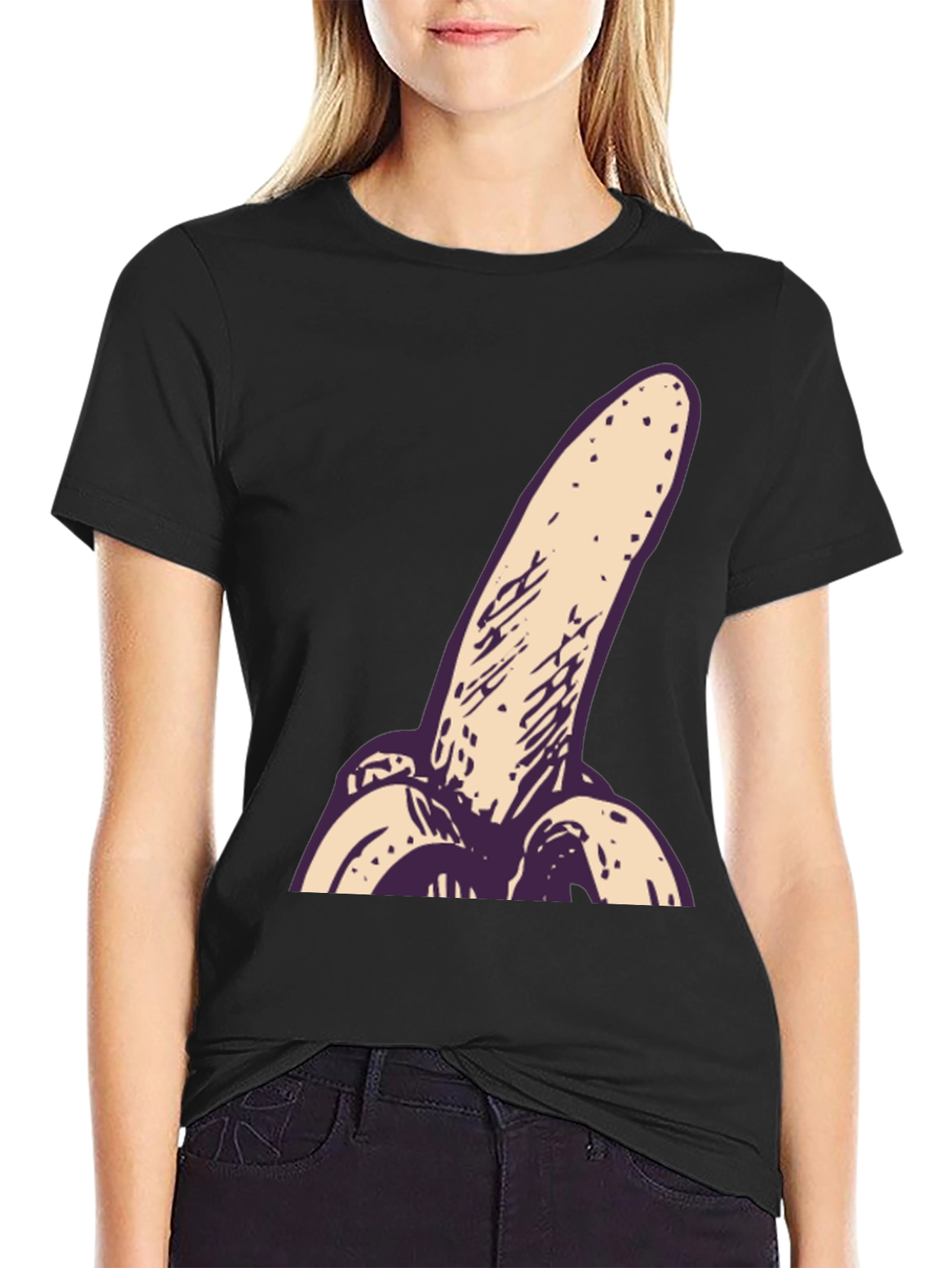 Black Banana T-Shirt - Unique Graphic Tee view 2