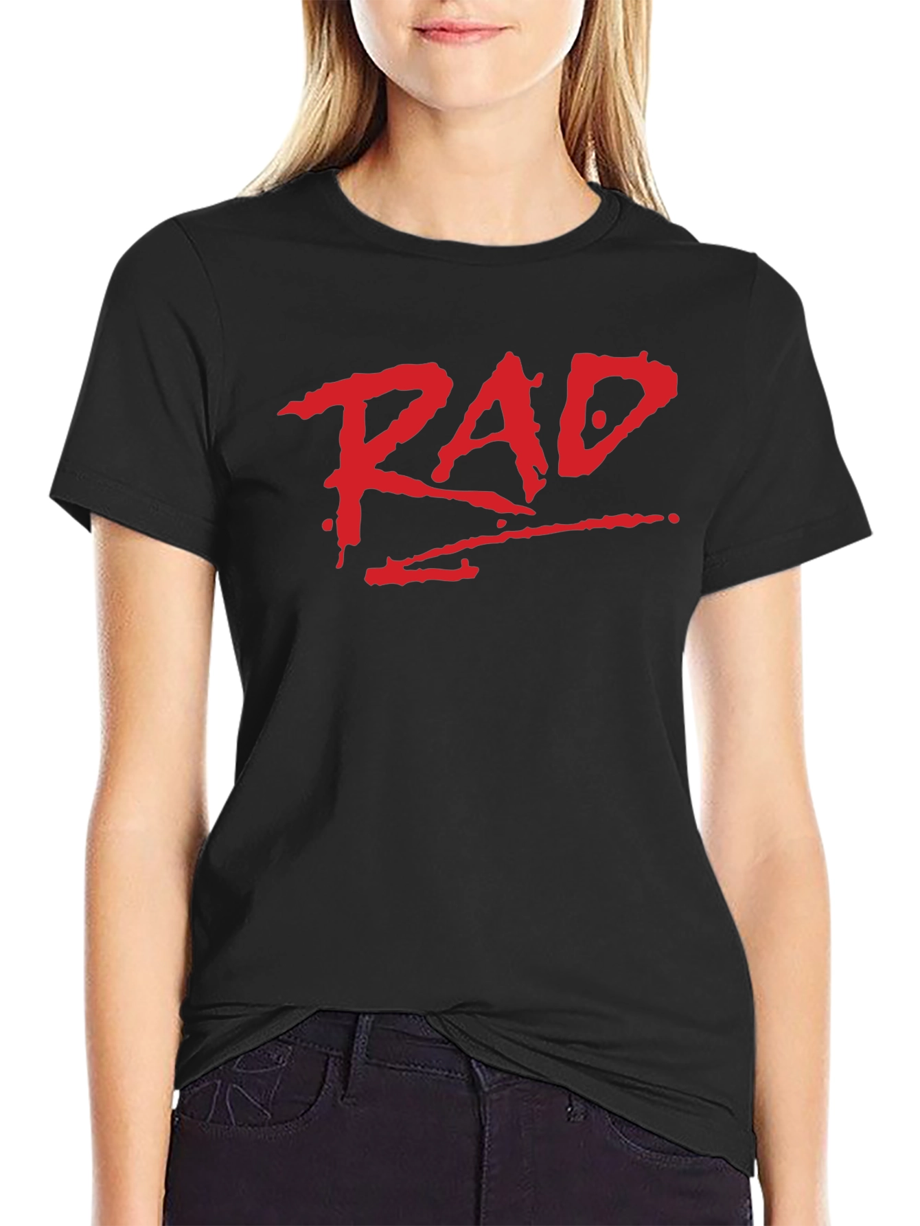 Black Rad Graphic Print T-Shirt view 2