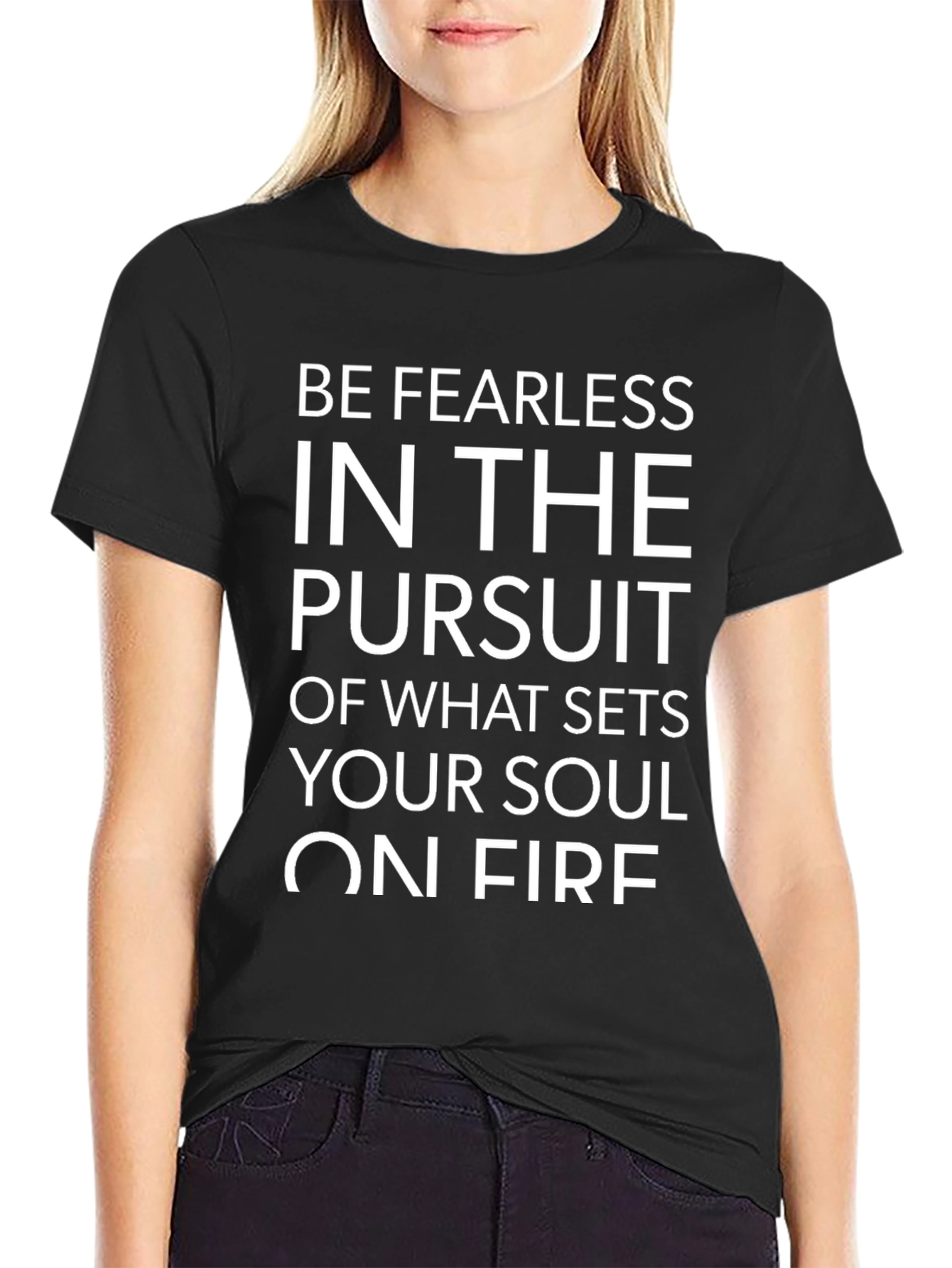 Black Fearless Soul Black T-Shirt view 2