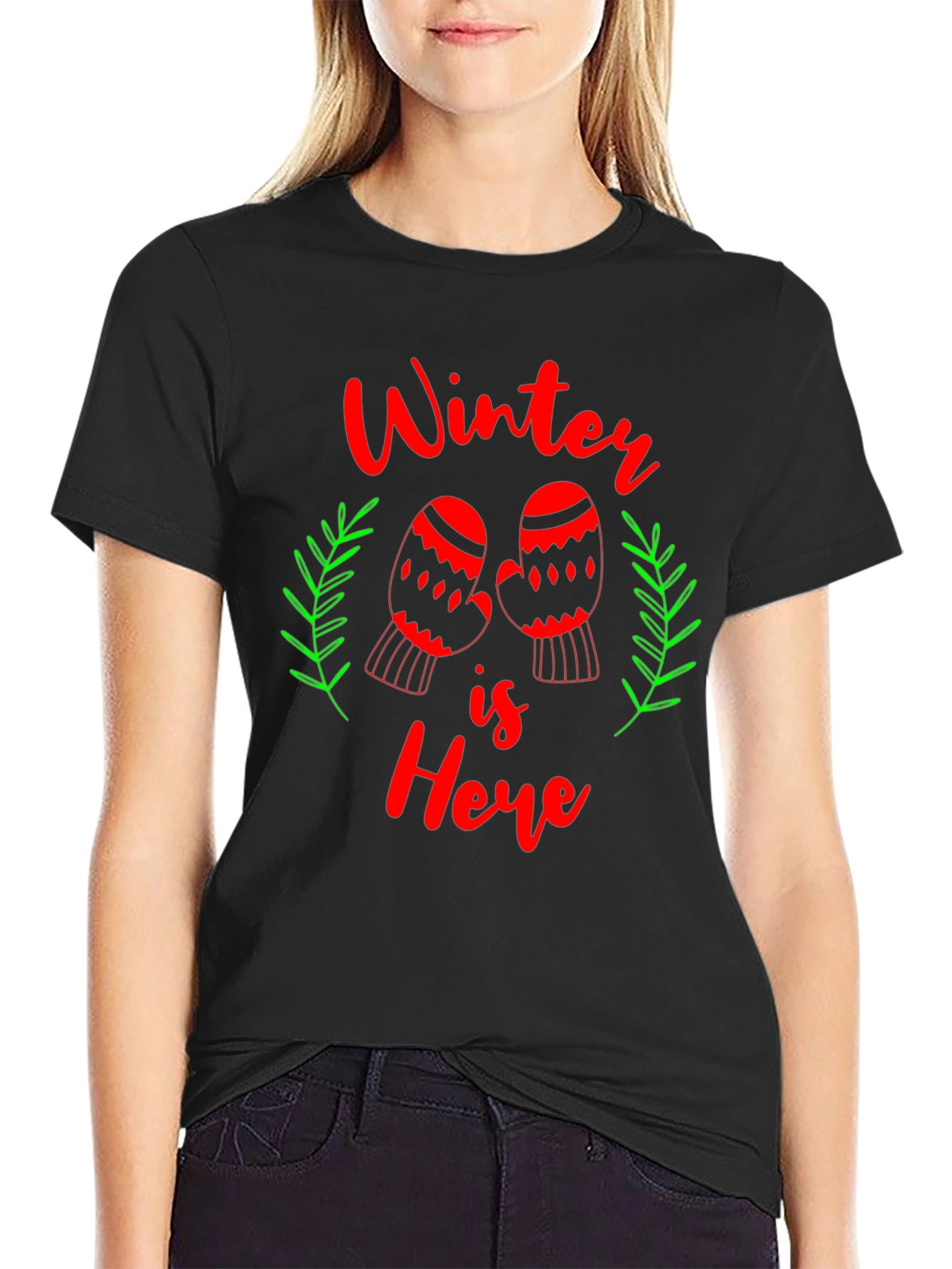 Black Winter is Here Holiday T-Shirt view 2