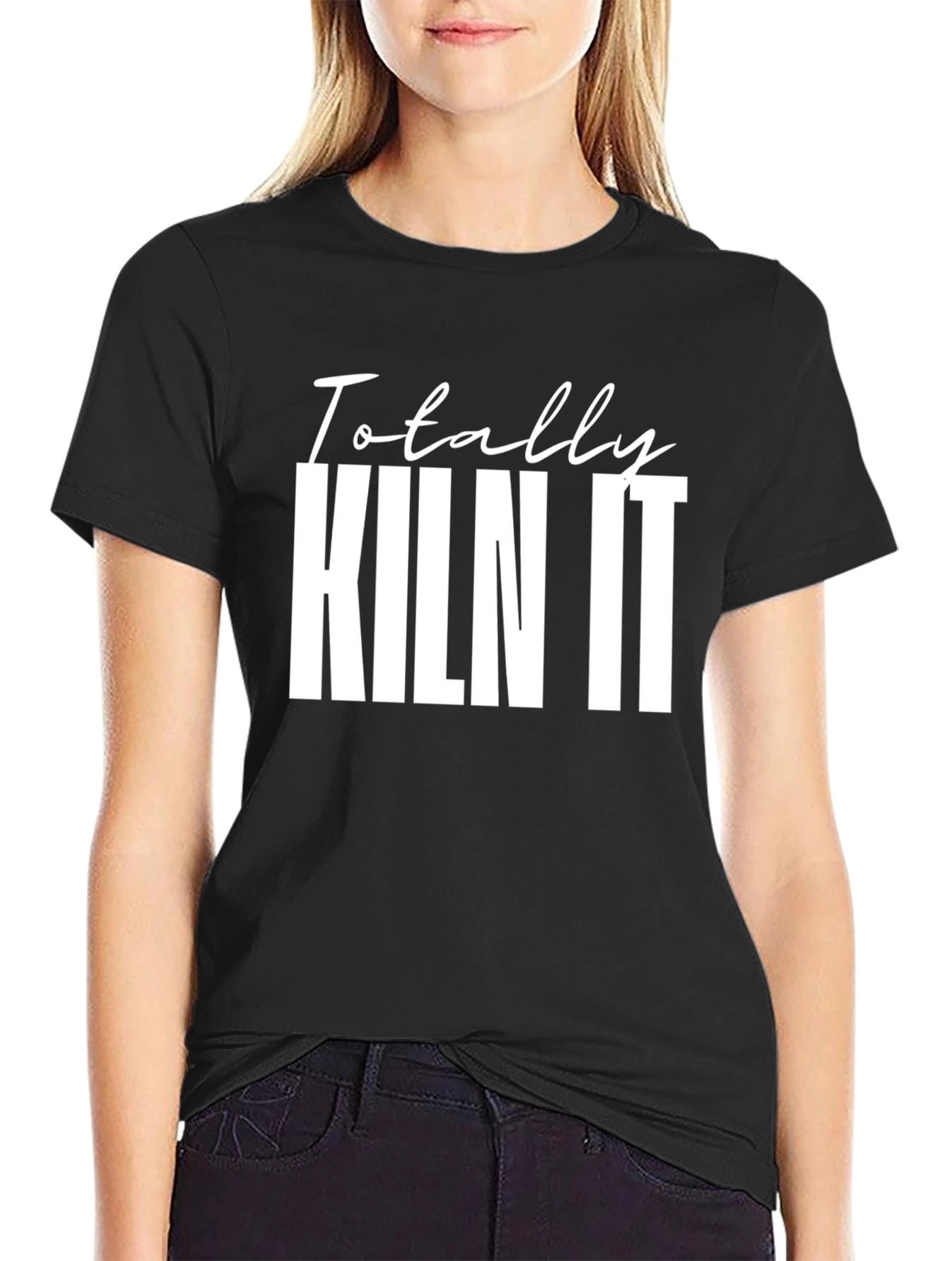 Black Totally Kiln It Black Graphic T-Shirt view 2