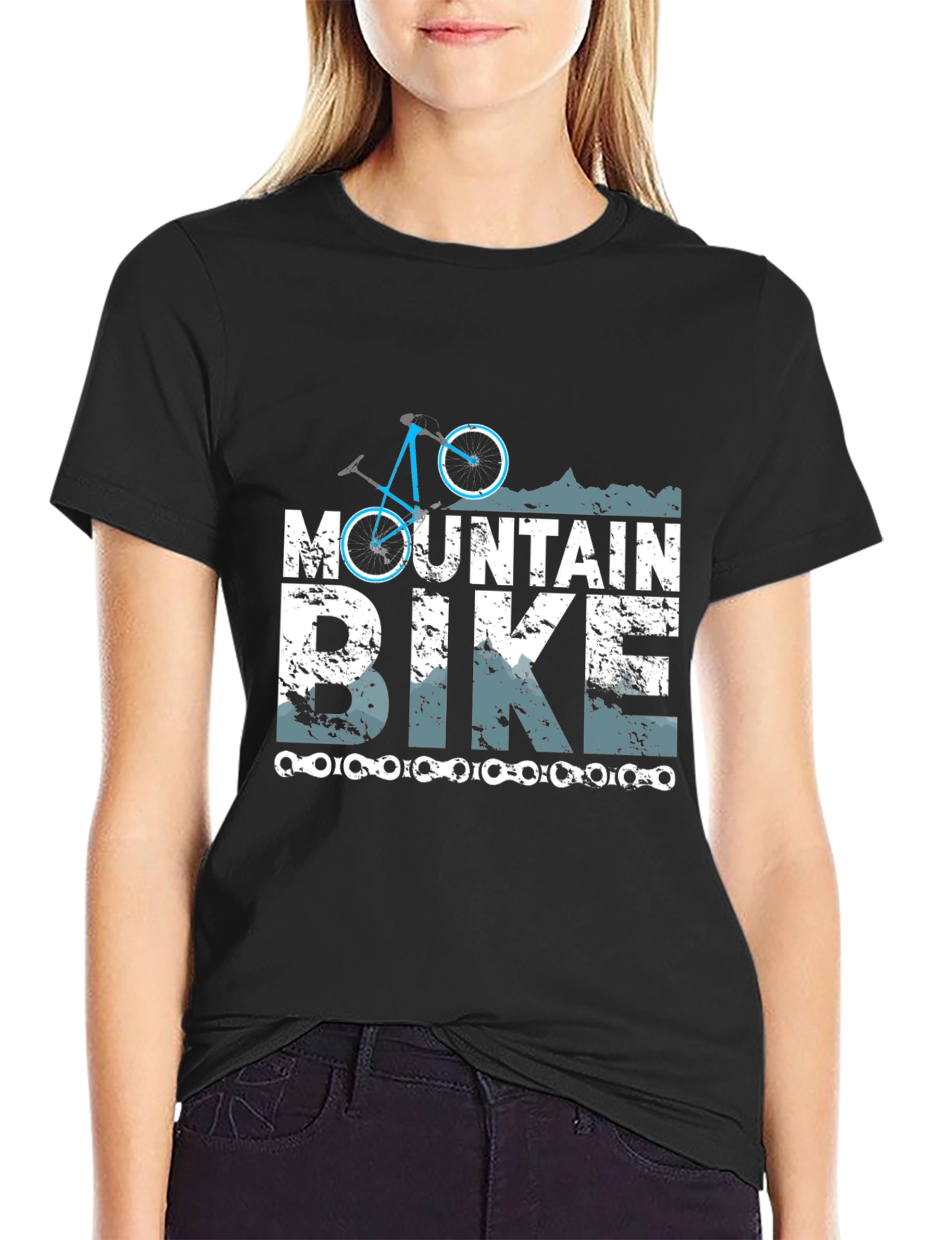 Black Mountain Bike Graphic T-Shirt view 2