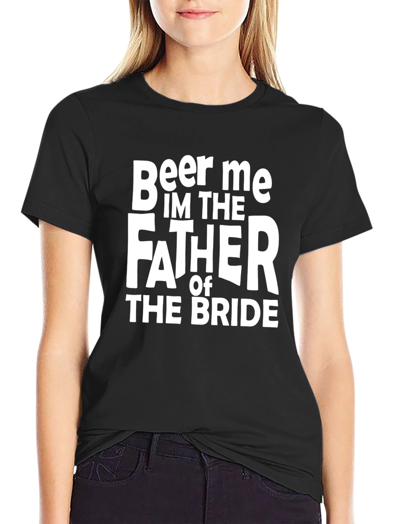 Black Father of the Bride Beer T-Shirt view 2