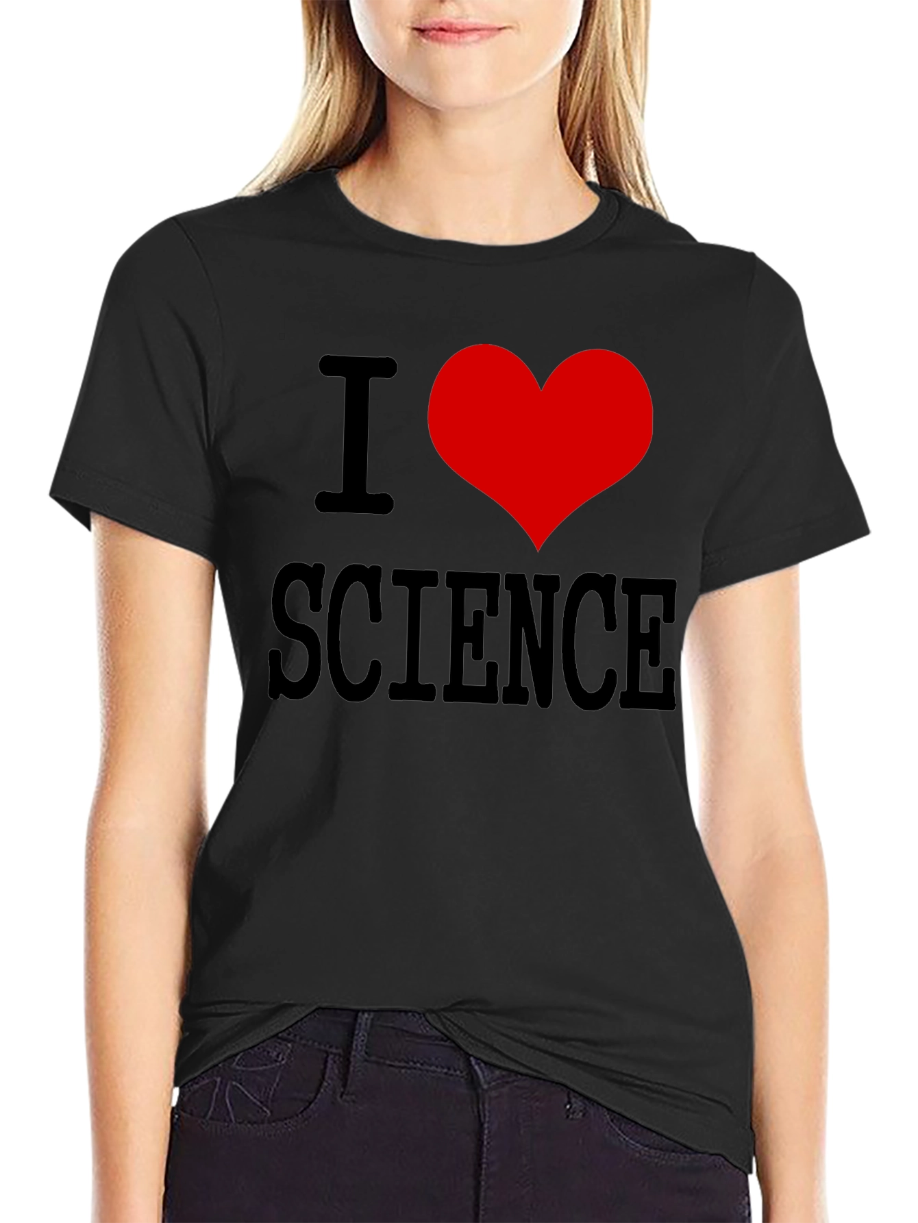 Black I Heart Science Black T-Shirt view 2
