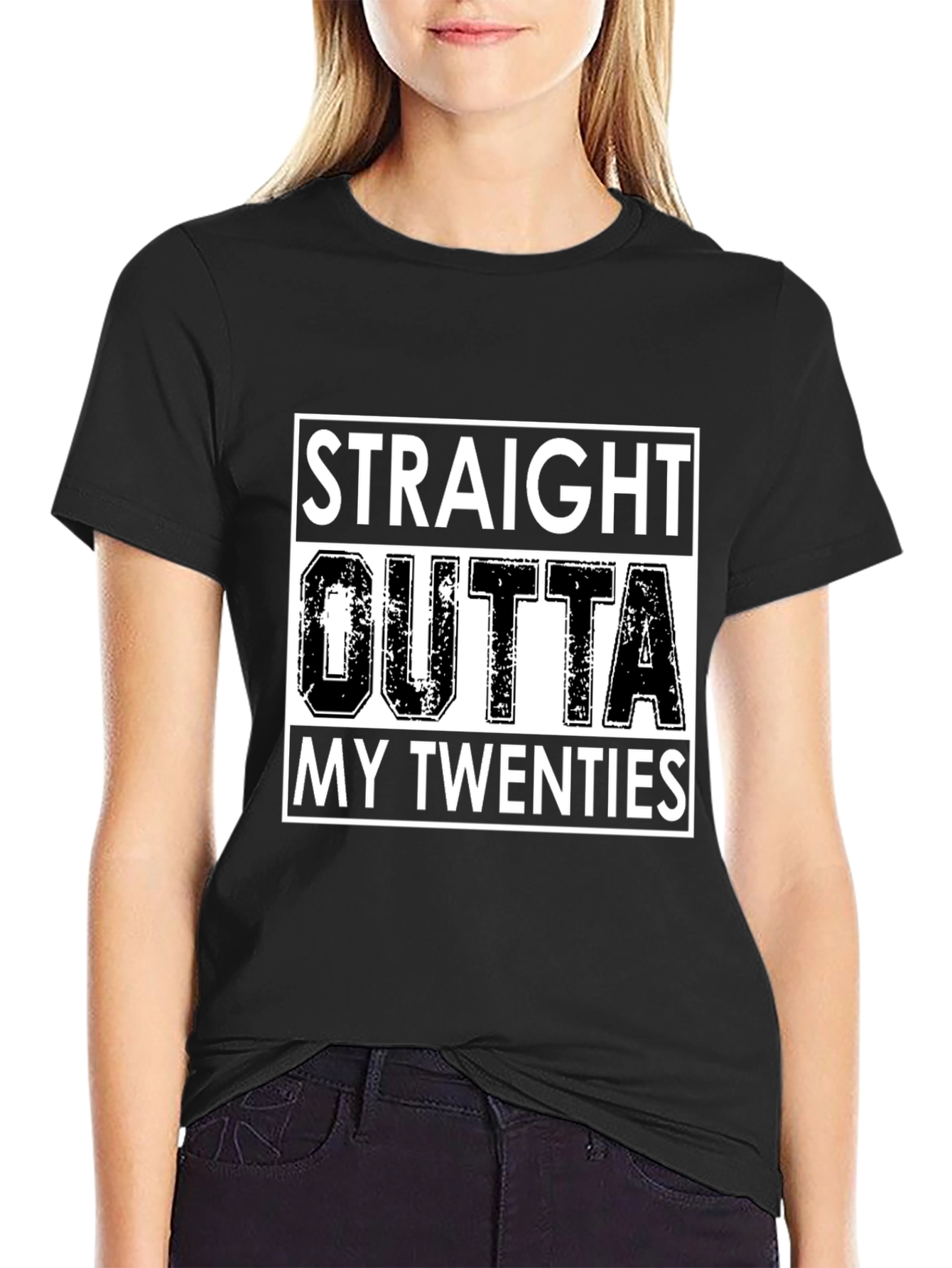Black Straight Outta My Twenties Graphic Tee view 2