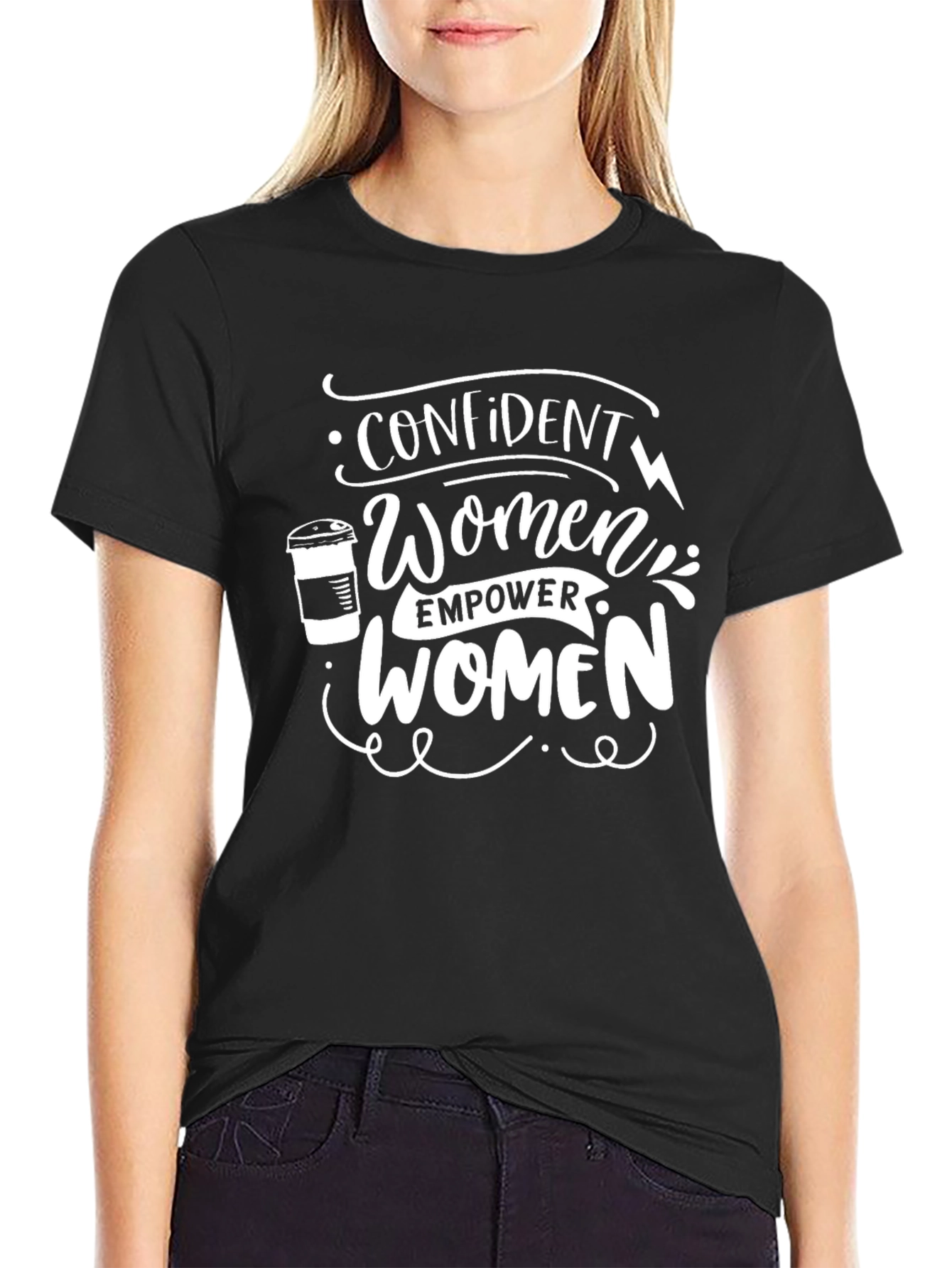 Black Confident Women Empower Women Graphic T-Shirt view 2