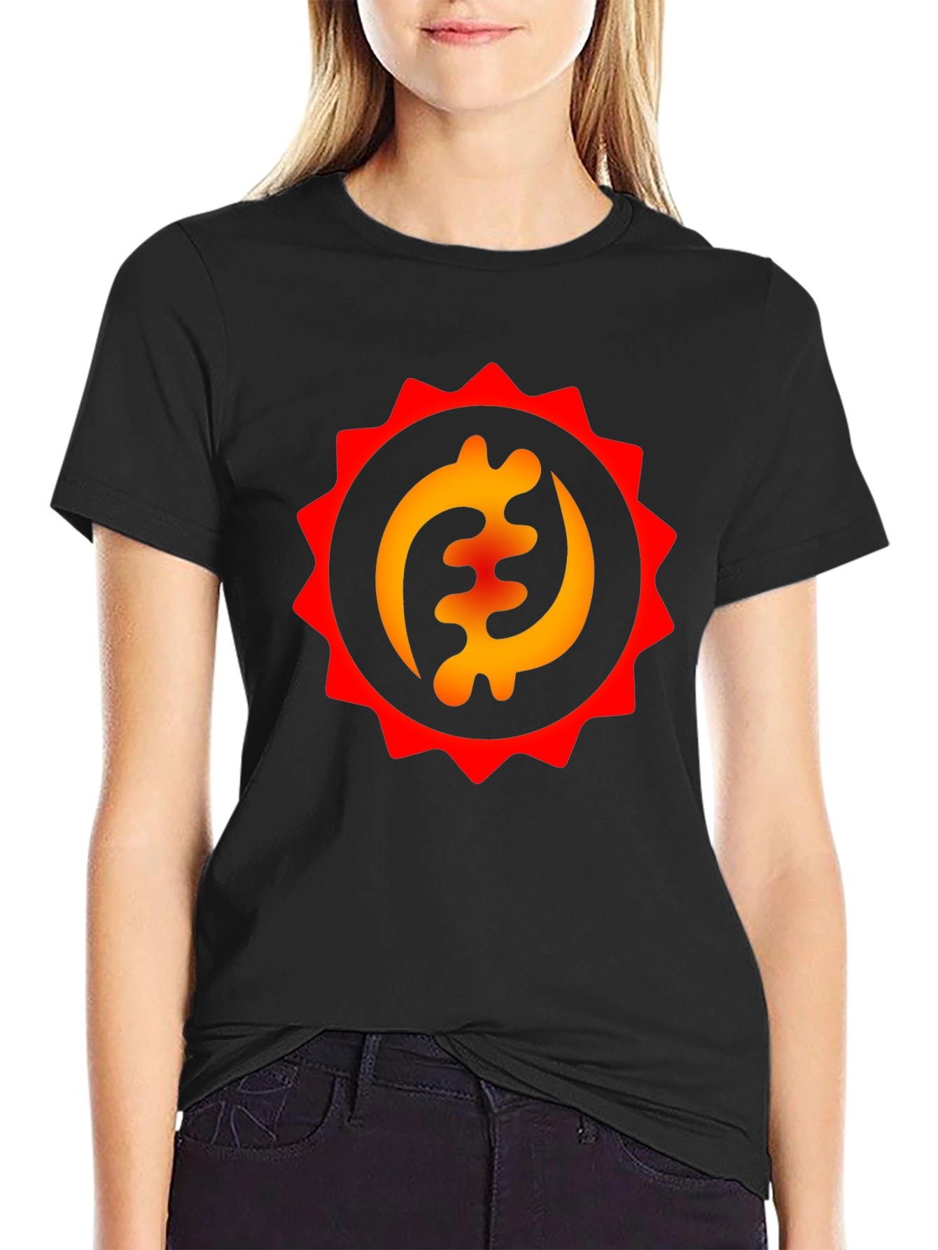 Adinkra Symbol T-Shirt - Black Graphic Tee - 2