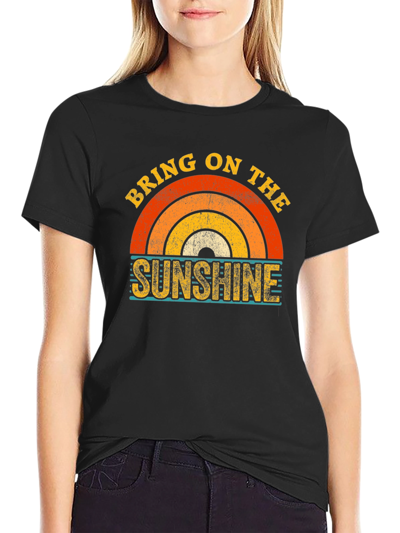 Black Bring On The Sunshine Graphic Tee view 2