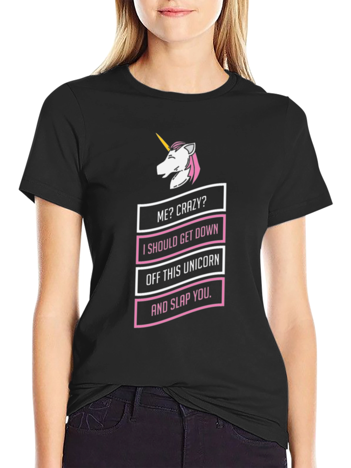 Black Me Crazy? Unicorn T-Shirt view 2