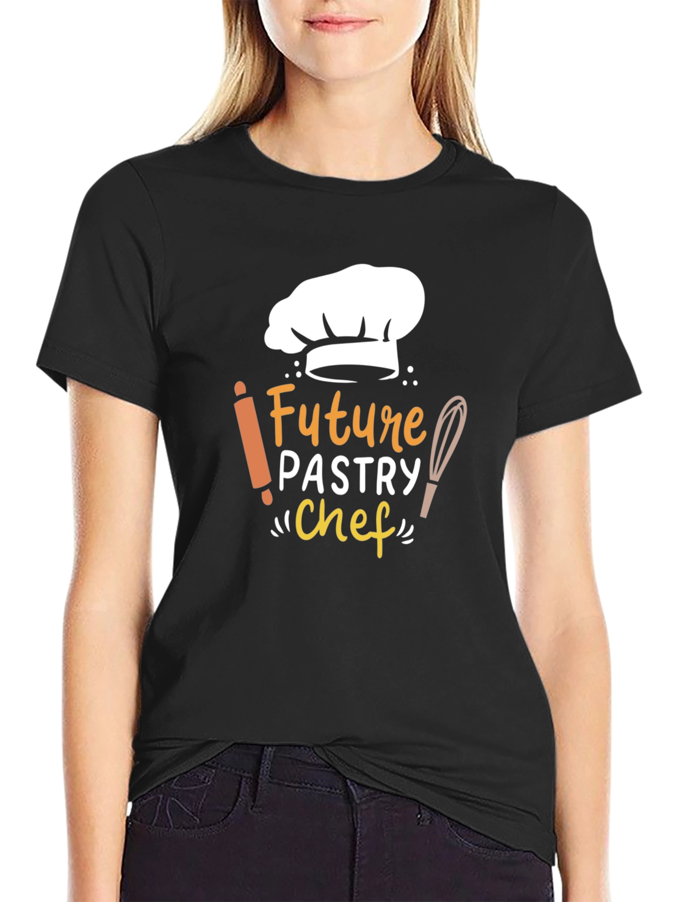 Black Future Pastry Chef T-Shirt, Baking Tee view 2