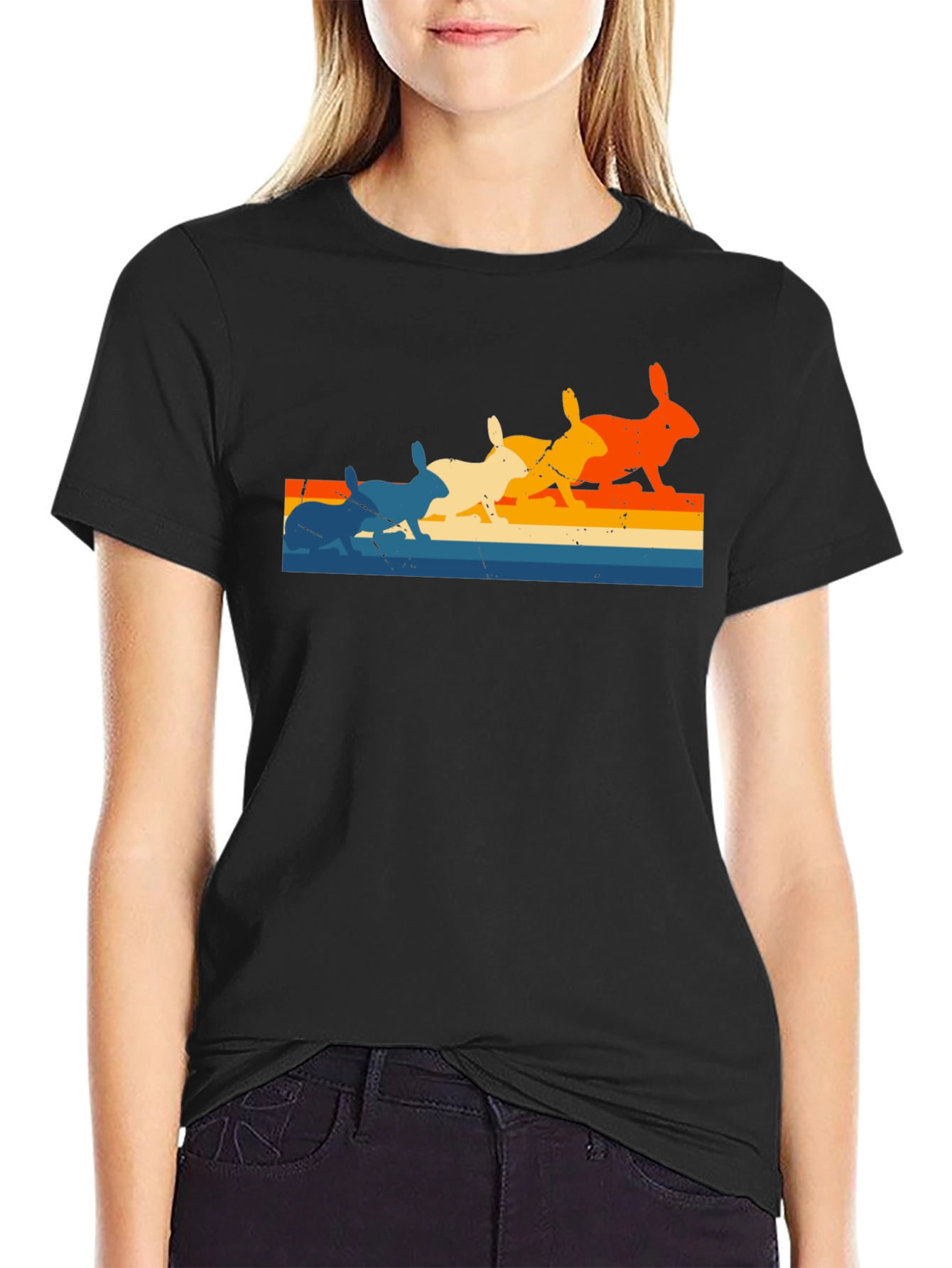 Retro Rabbit Stripe T-Shirt - 2