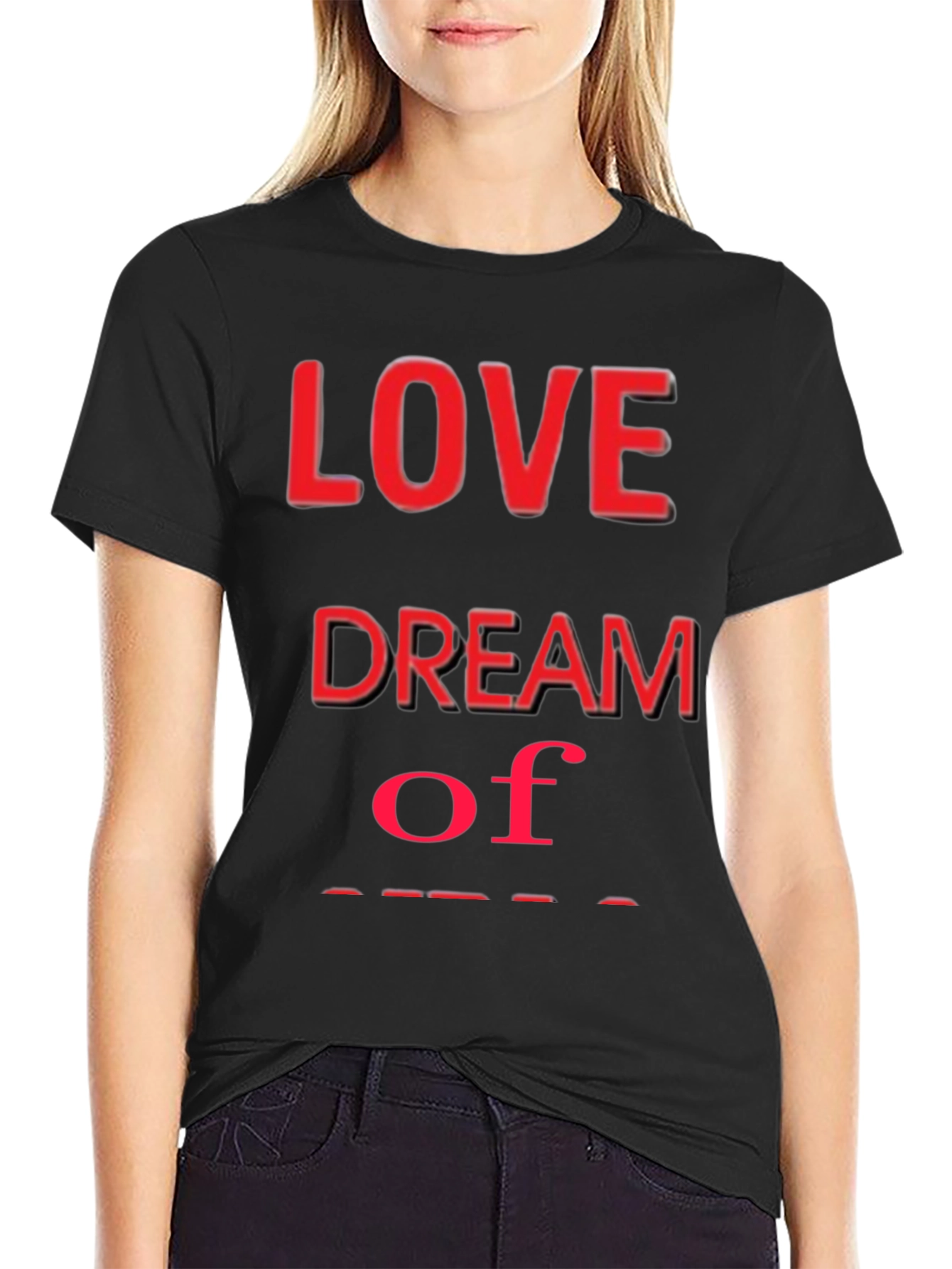 Black Love Dream T-Shirt - Stylish Graphic Tee view 2