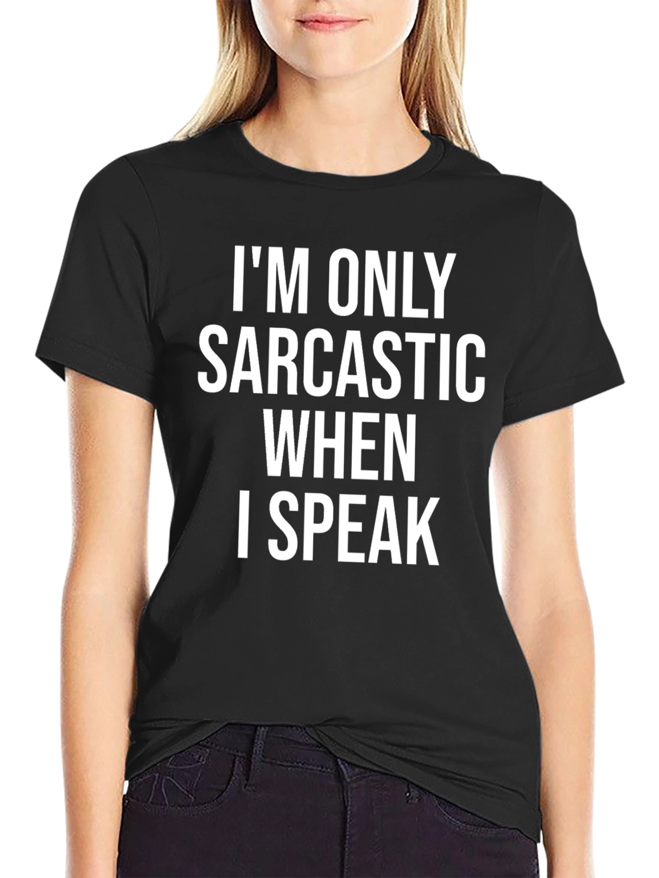 Black Sarcastic T-Shirt: Funny Humor Statement Tee view 2