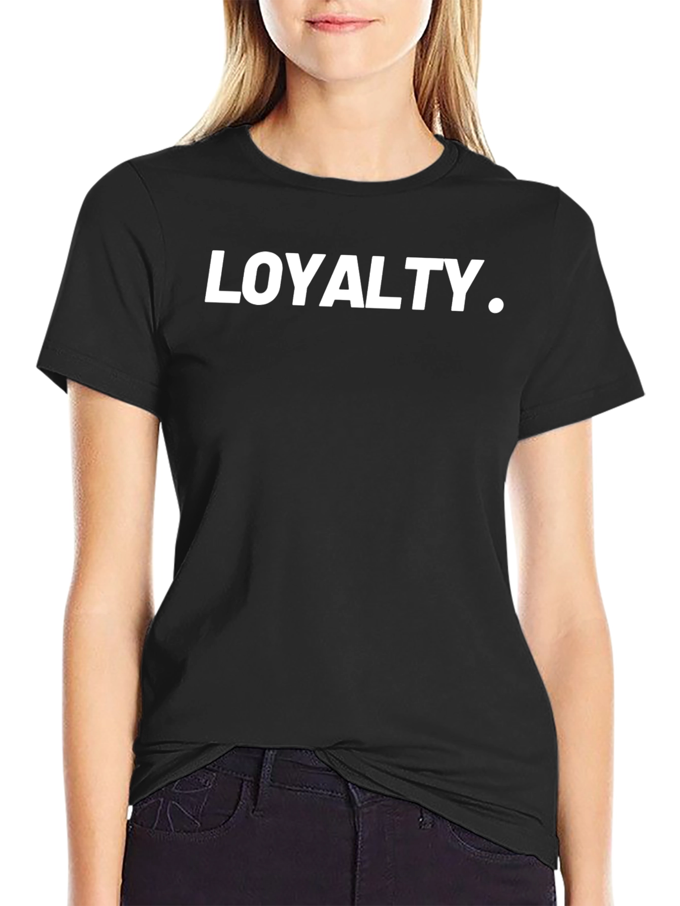 Black Loyalty Graphic T-Shirt - Stylish Black Tee view 2