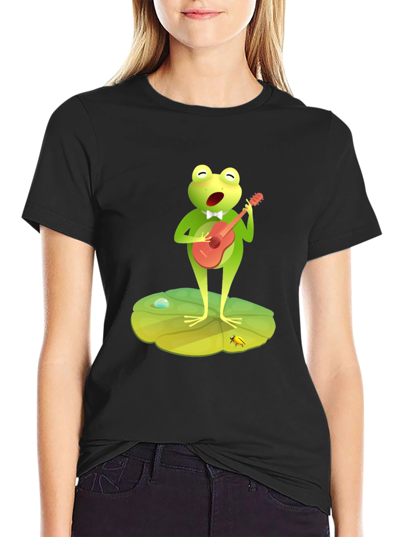 Black Frog Musician Graphic Tee view 2