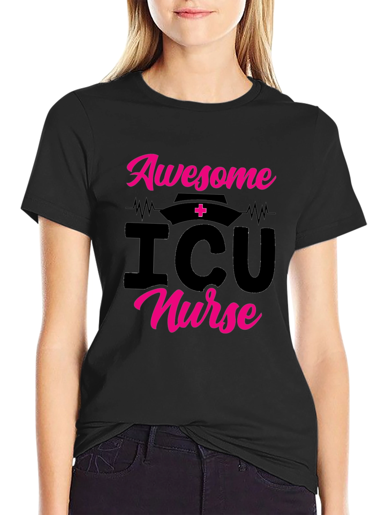 Awesome ICU Nurse Graphic Tee Shirt - 2