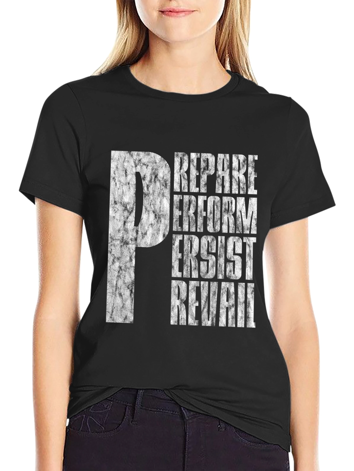 Black Prepare, Reform, Persist, Prevail Graphic Tee view 2