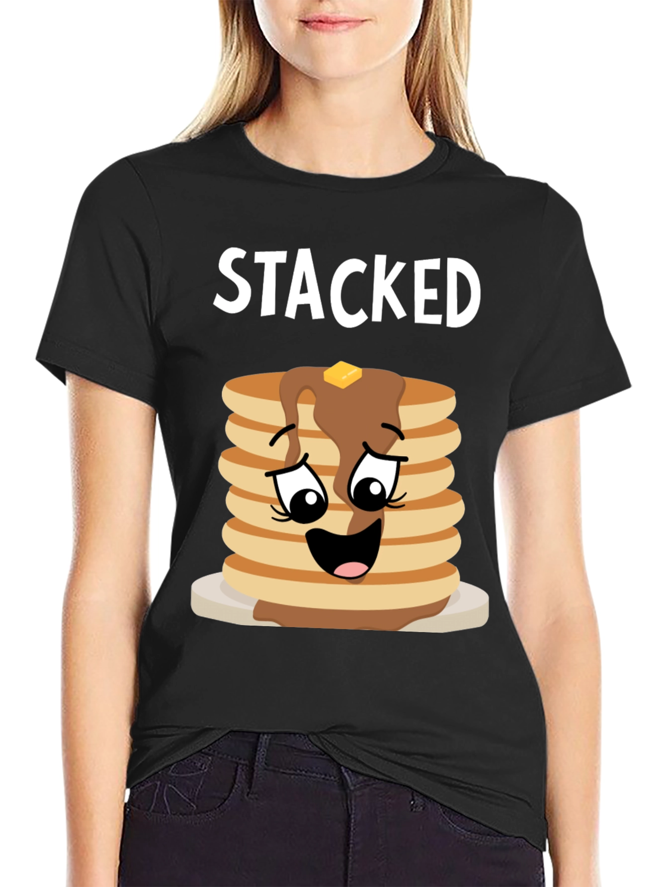 Stacked Pancakes Graphic Tee - Foodie T-Shirt - 2