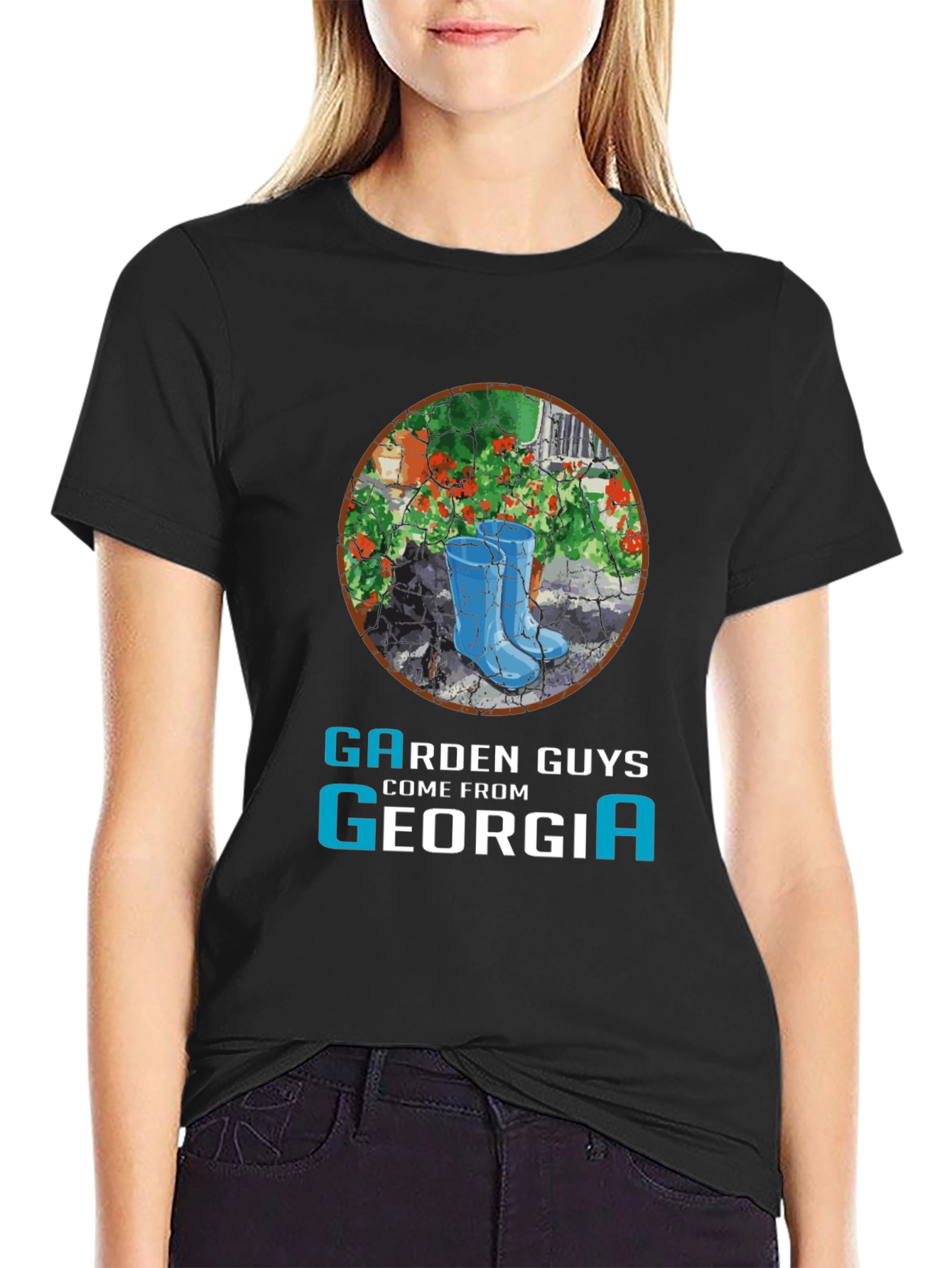 Black Garden Guys Georgia T-Shirt view 2