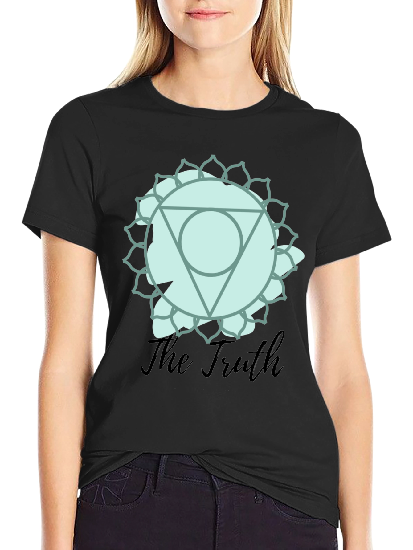 Black Truth Chakra Graphic T-Shirt - Mens Black Tee view 2
