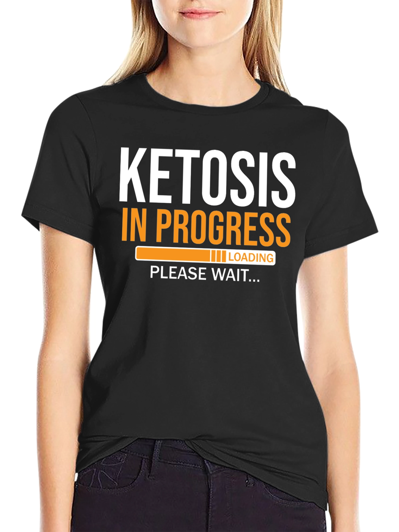 Black Ketosis In Progress Funny Keto Diet T-Shirt view 2