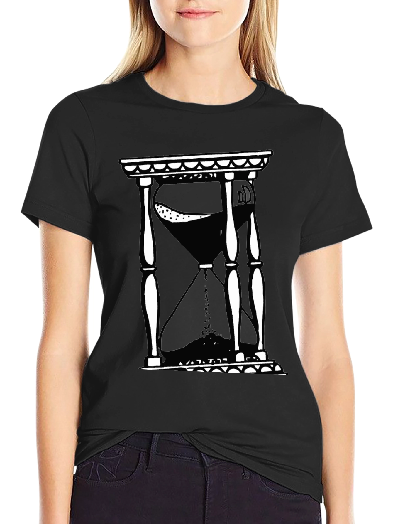 Hourglass Graphic T-Shirt - Black - 2