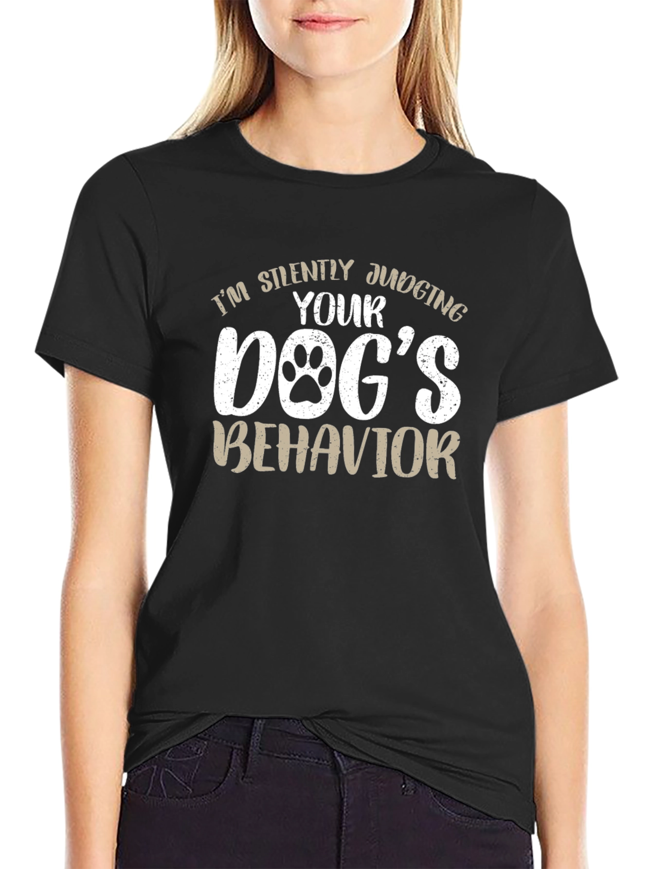 Black Dog Lover T-Shirt - Judging Your Dog's Behavior view 2