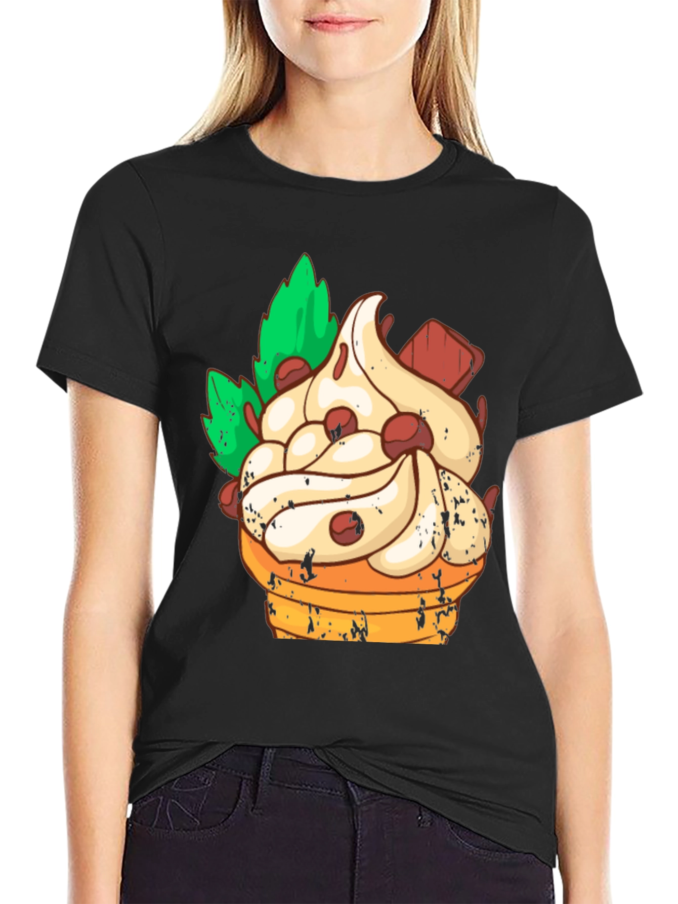 Black Dessert Graphic Tee - Sweet Treat Style! view 2