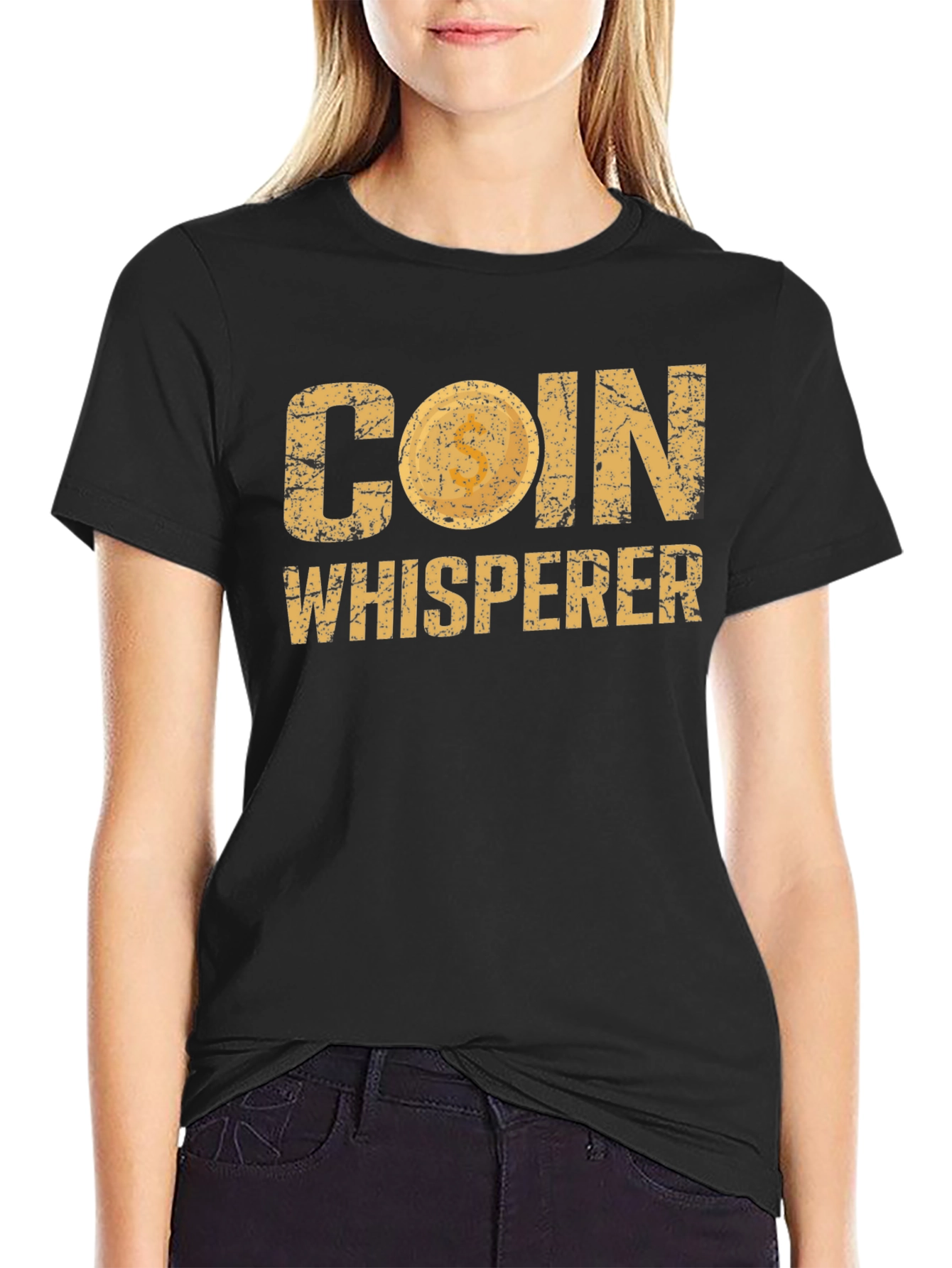 Black Coin Whisperer T-Shirt - Crypto Trading Tee view 2