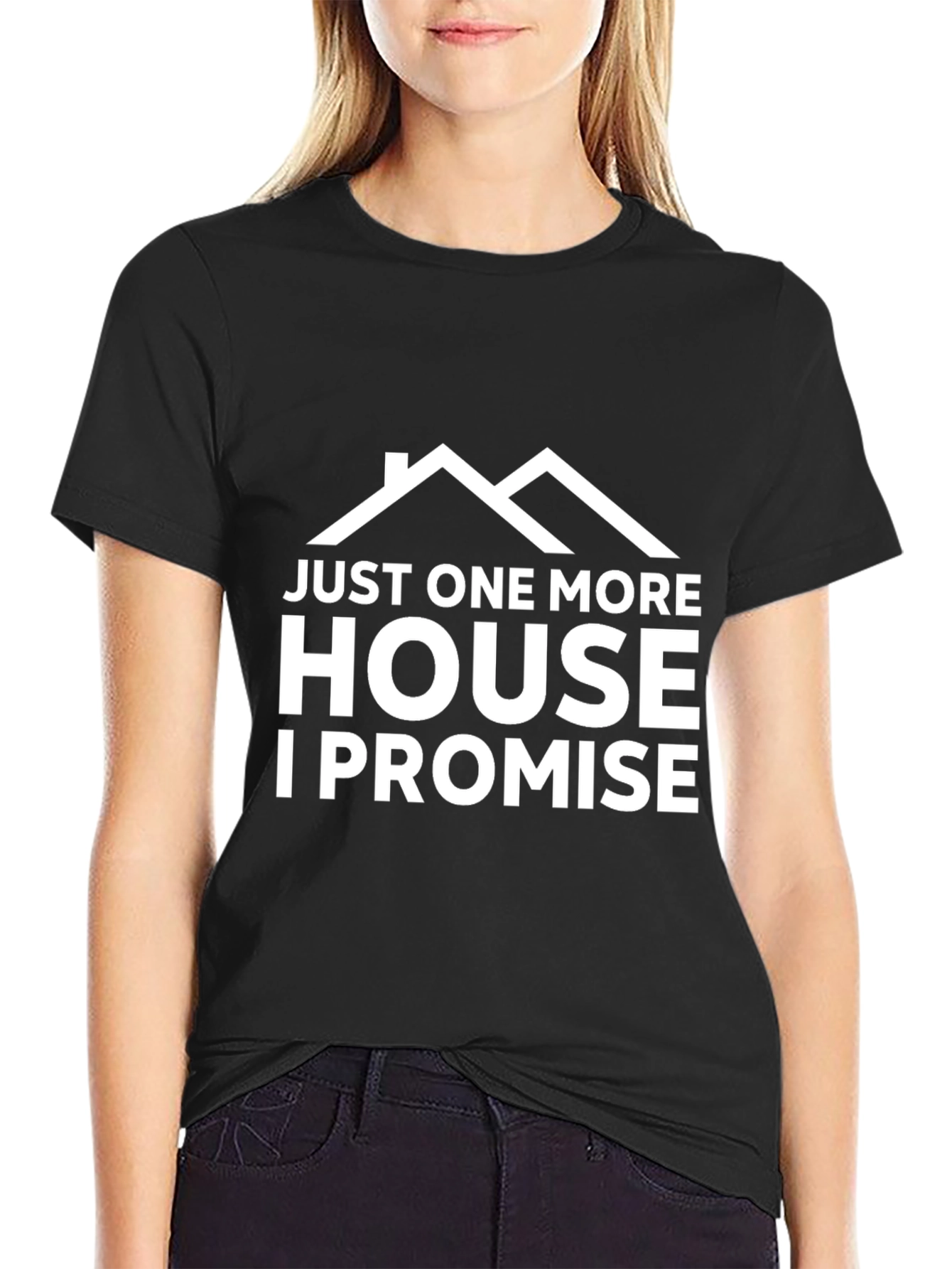 Black Just One More House T-Shirt - Black view 2