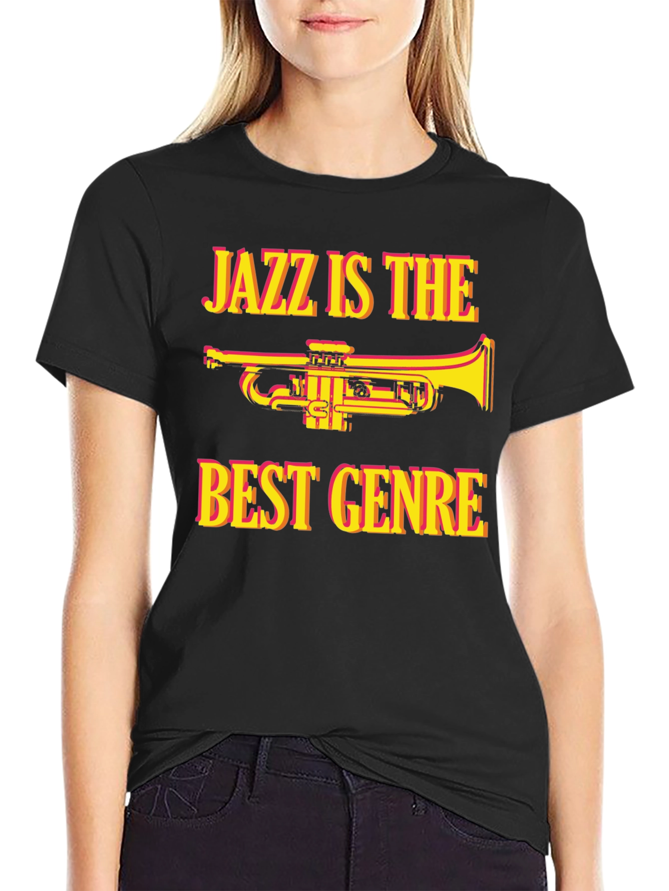 Black Jazz is the Best Genre T-Shirt - Music Lover Tee view 2